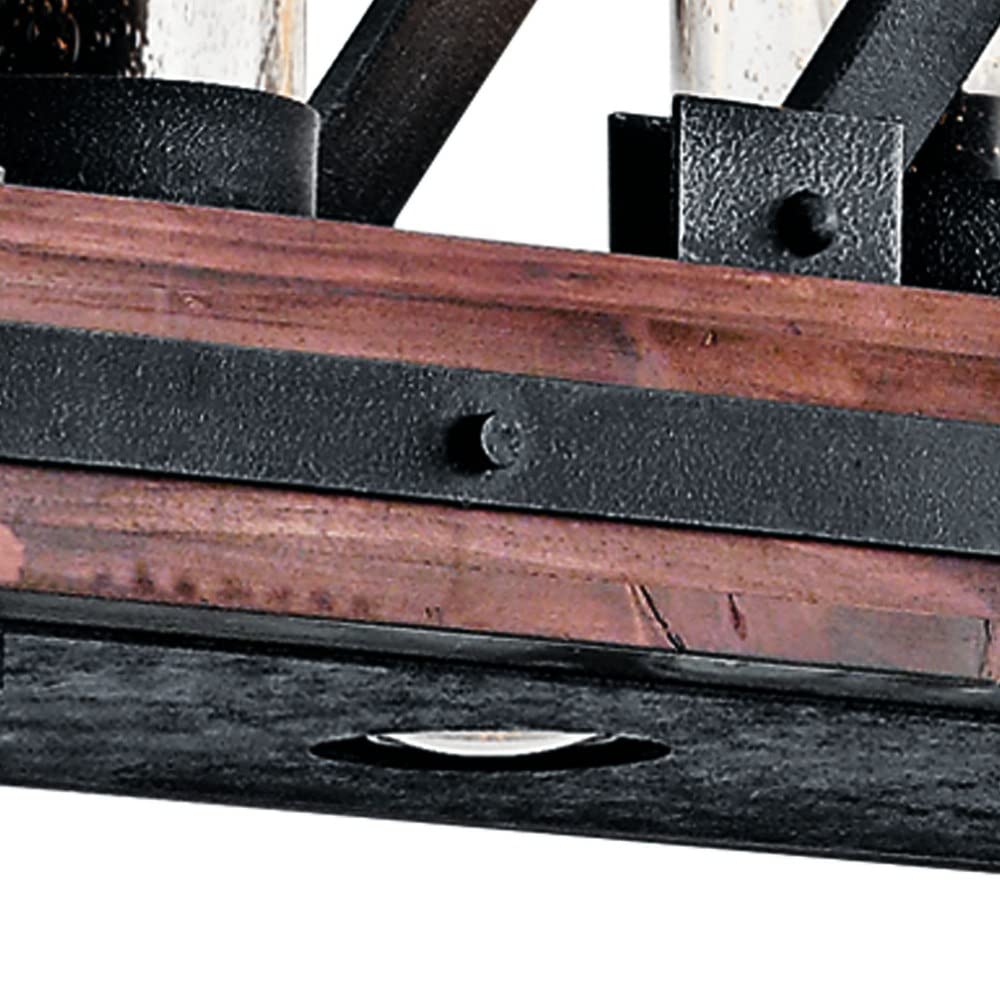 kichler-colerne-8-light-linear-chandelier-in-auburn-stained-wood-and-distressed- image 4