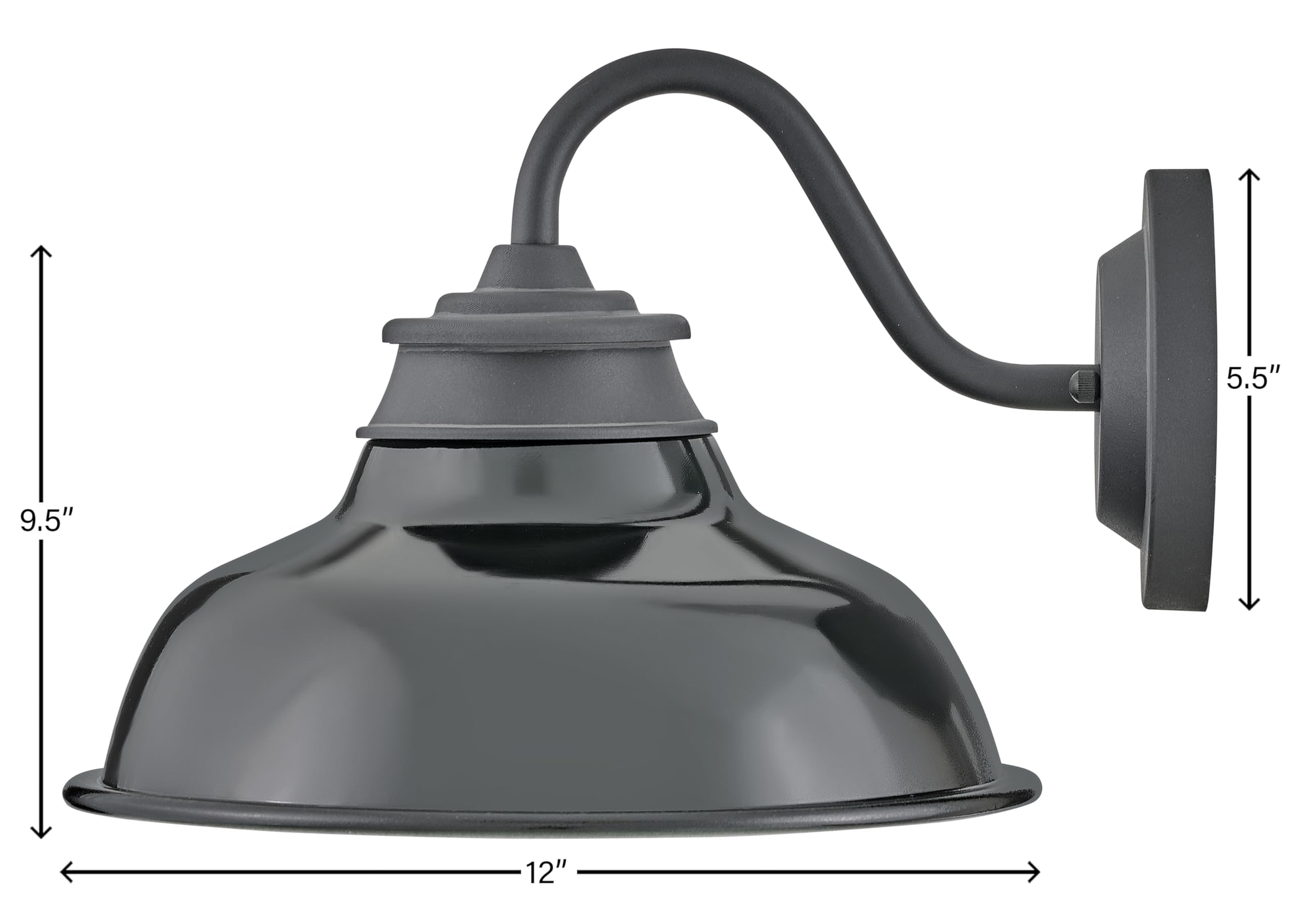 hinkley-wallace-small-gooseneck-barn-light-aluminum-industrial-warehouse-style-d image 2