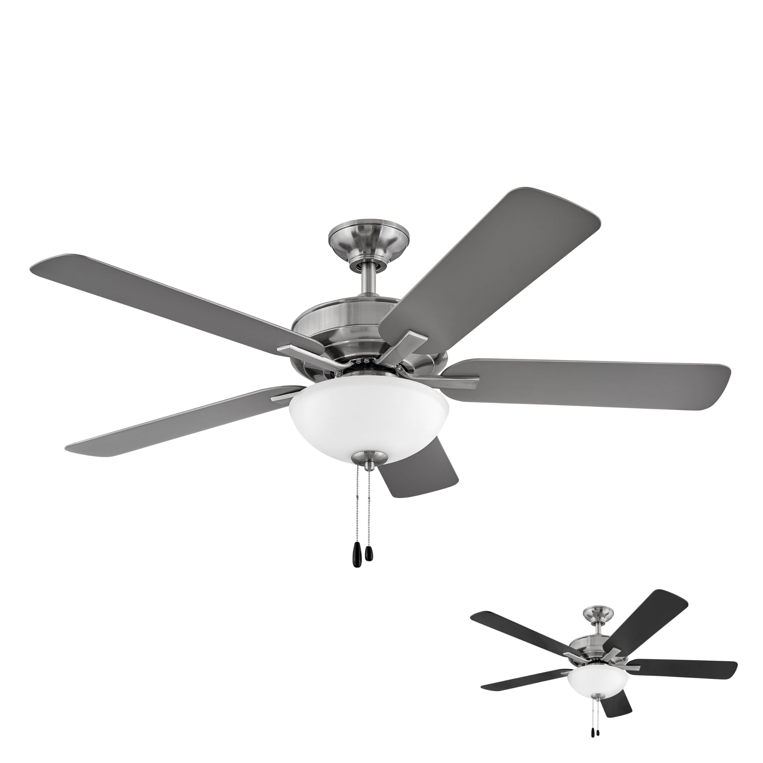 hinkley-metro-52-led-indoor-dual-mount-ceiling-fan-with-light-brushed-nickel-b09 image 6