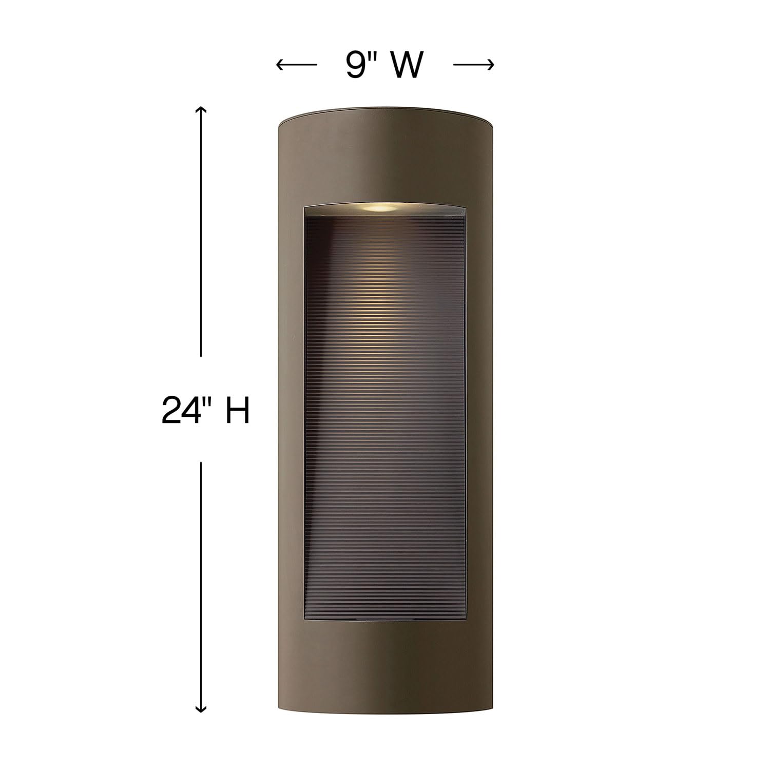hinkley-luna-large-wall-mount-outdoor-lantern-with-integrated-led-bronze-finish image 2