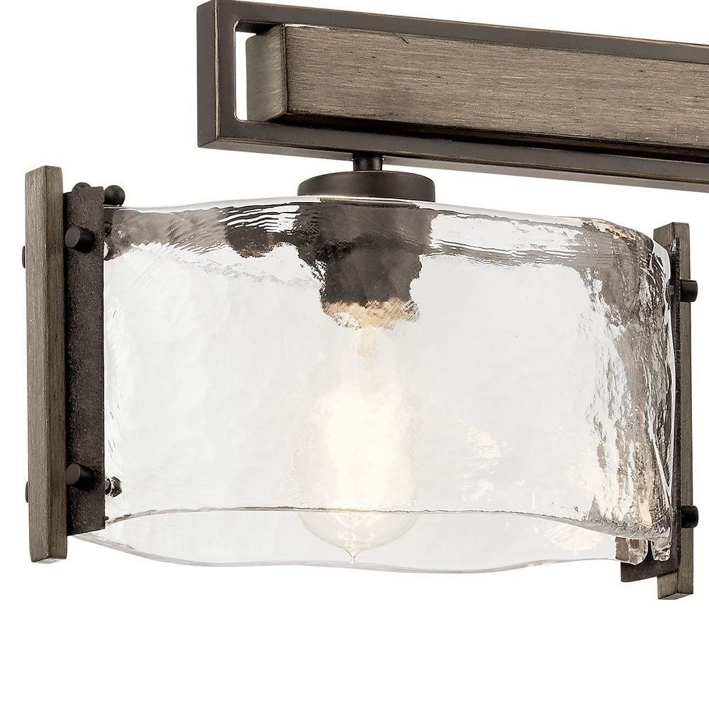 kichler-aberdeen-3-light-linear-chandelier-in-olde-bronze-with-piastra-glass-mod image 5