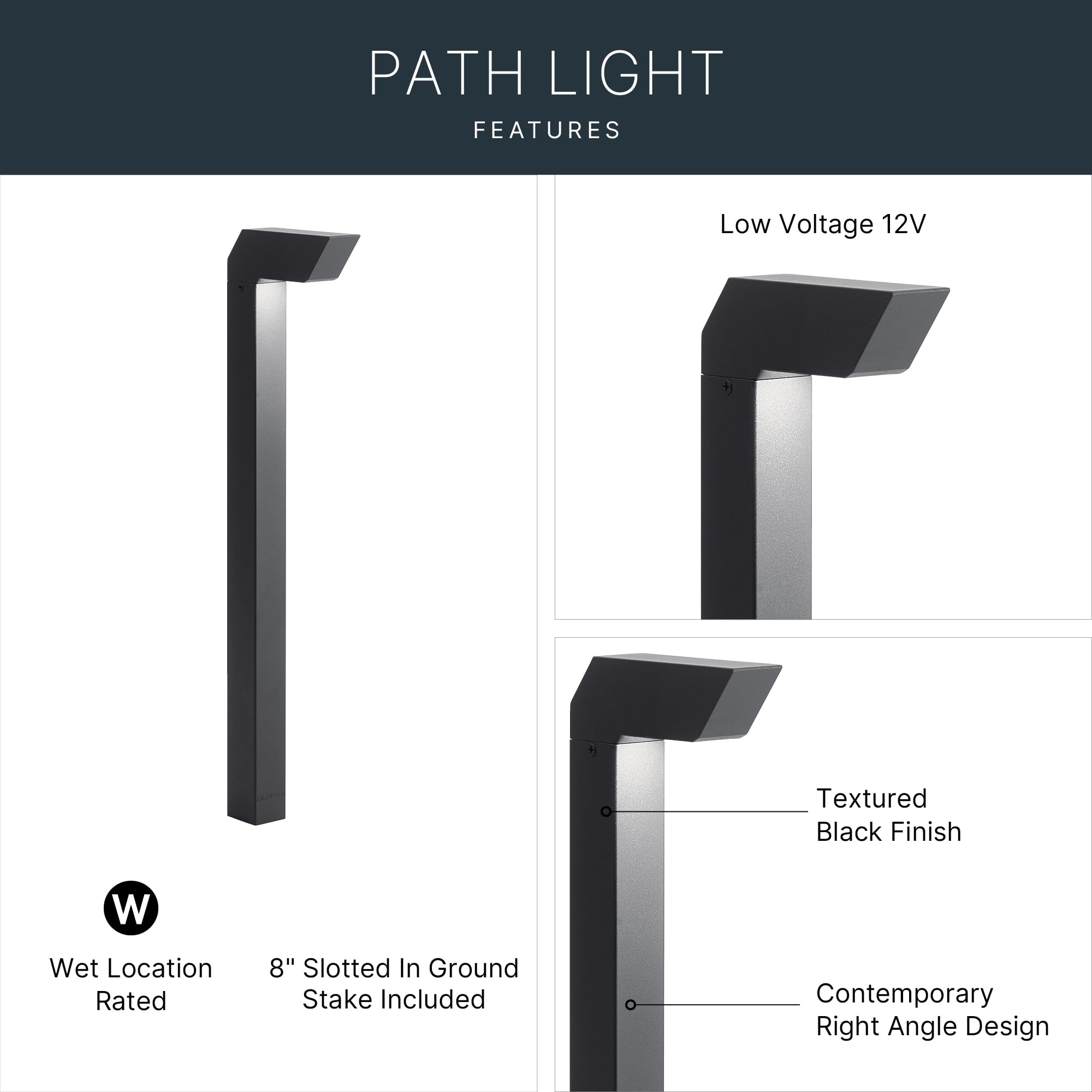 kichler-right-angle-landscape-path-light-textured-black-low-voltage-22-tall-1584 image 4