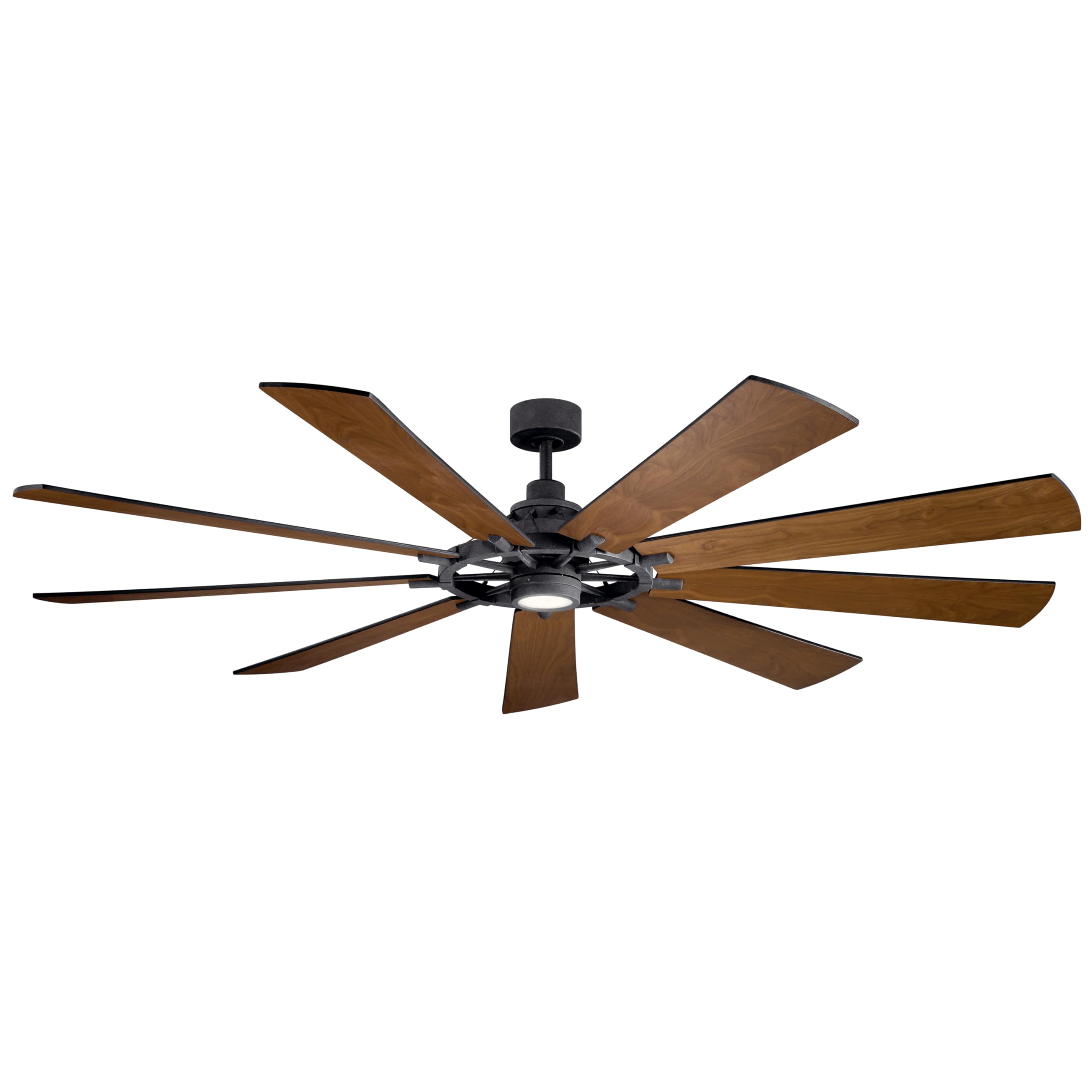 kichler-gentry-xl-9-blade-distressed-black-ceiling-fan-with-1-light-led-model-30 image 4