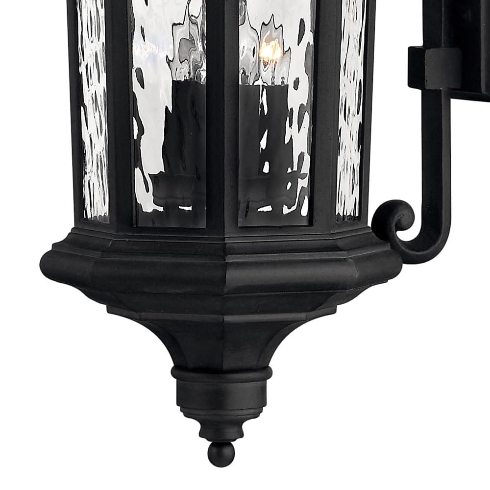 hinkley-raley-large-outdoor-wall-lantern-estate-series-museum-black-finish-clear image 5