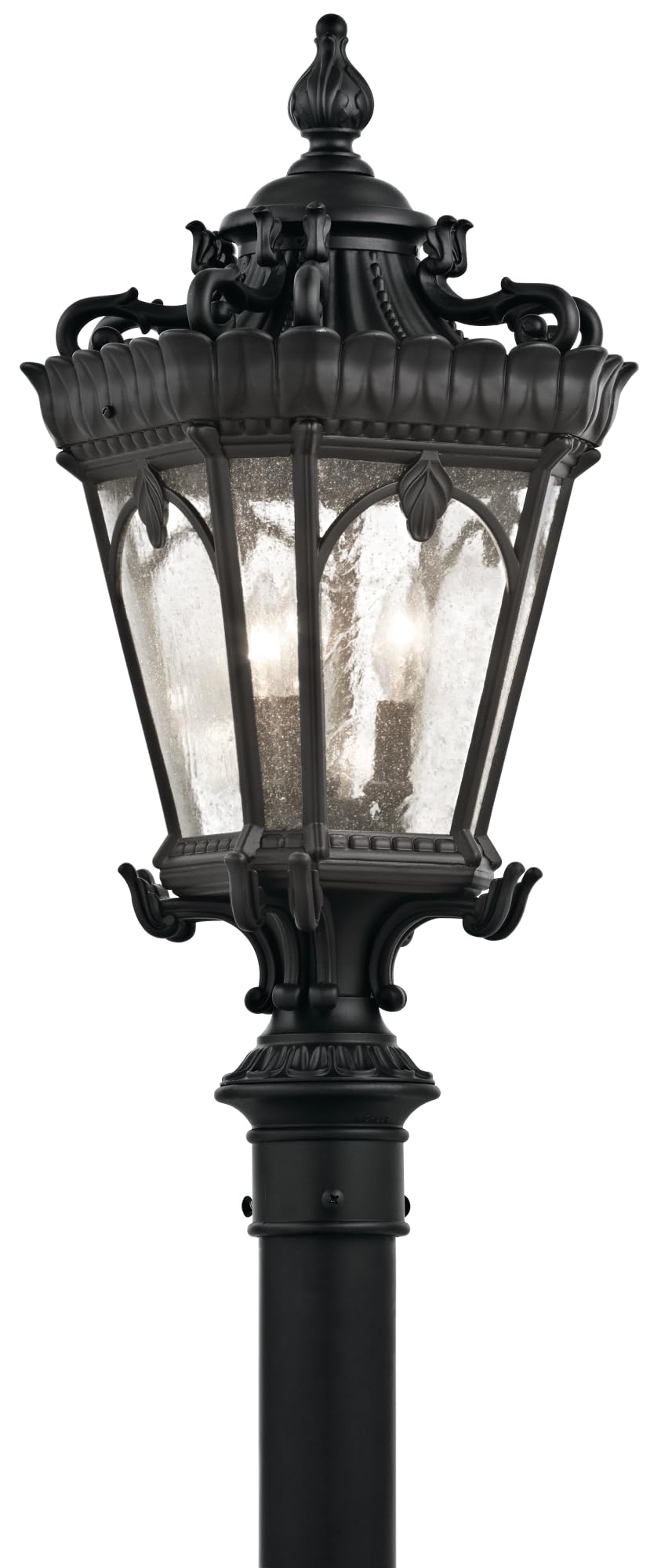 kichler-tournai-outdoor-post-light-textured-black-4-light-model-9559bkt-victoria image 5