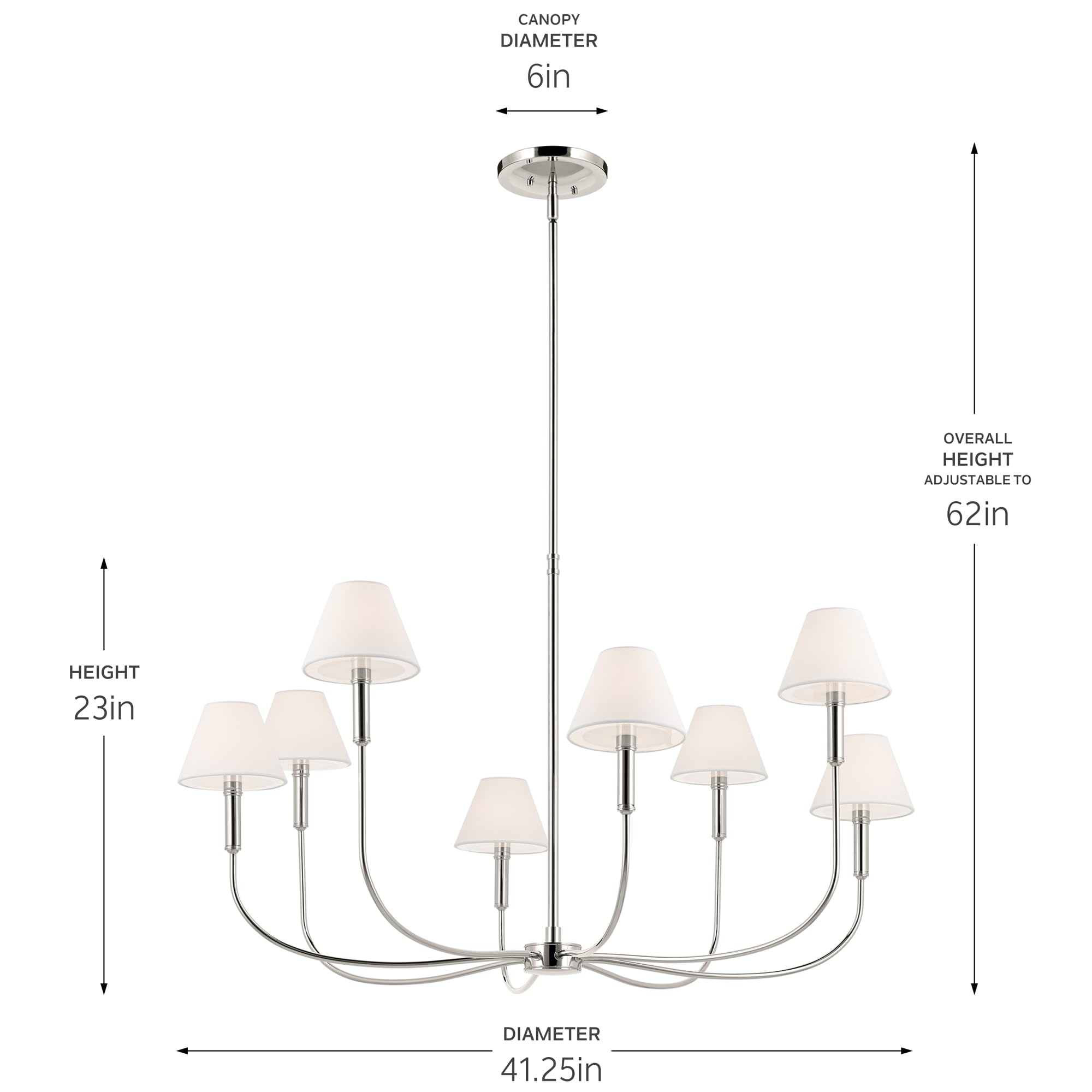 kichler-eadie-52769pn-8-light-traditional-chandelier-in-polished-nickel image 3