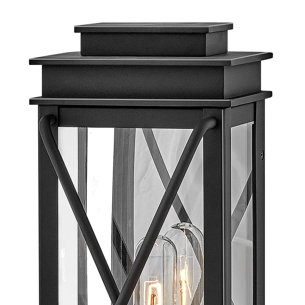hinkley-montecito-single-light-wall-mount-outdoor-lantern-aluminum-clear-glass-h image 5