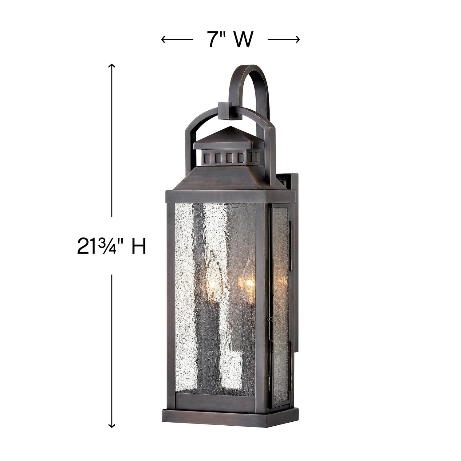 hinkley-revere-two-light-wall-mount-outdoor-coach-lantern-clear-seedy-glass-pane image 2