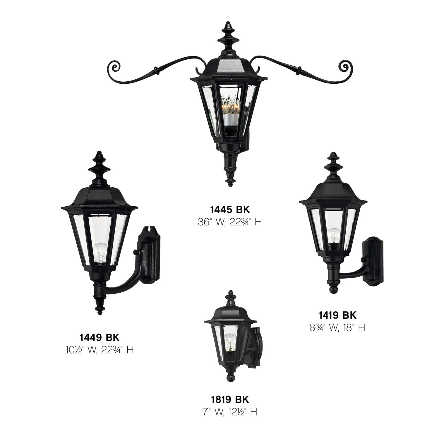 hinkley-manor-house-medium-wall-mount-outdoor-lantern-black-finish-clear-beveled image 5