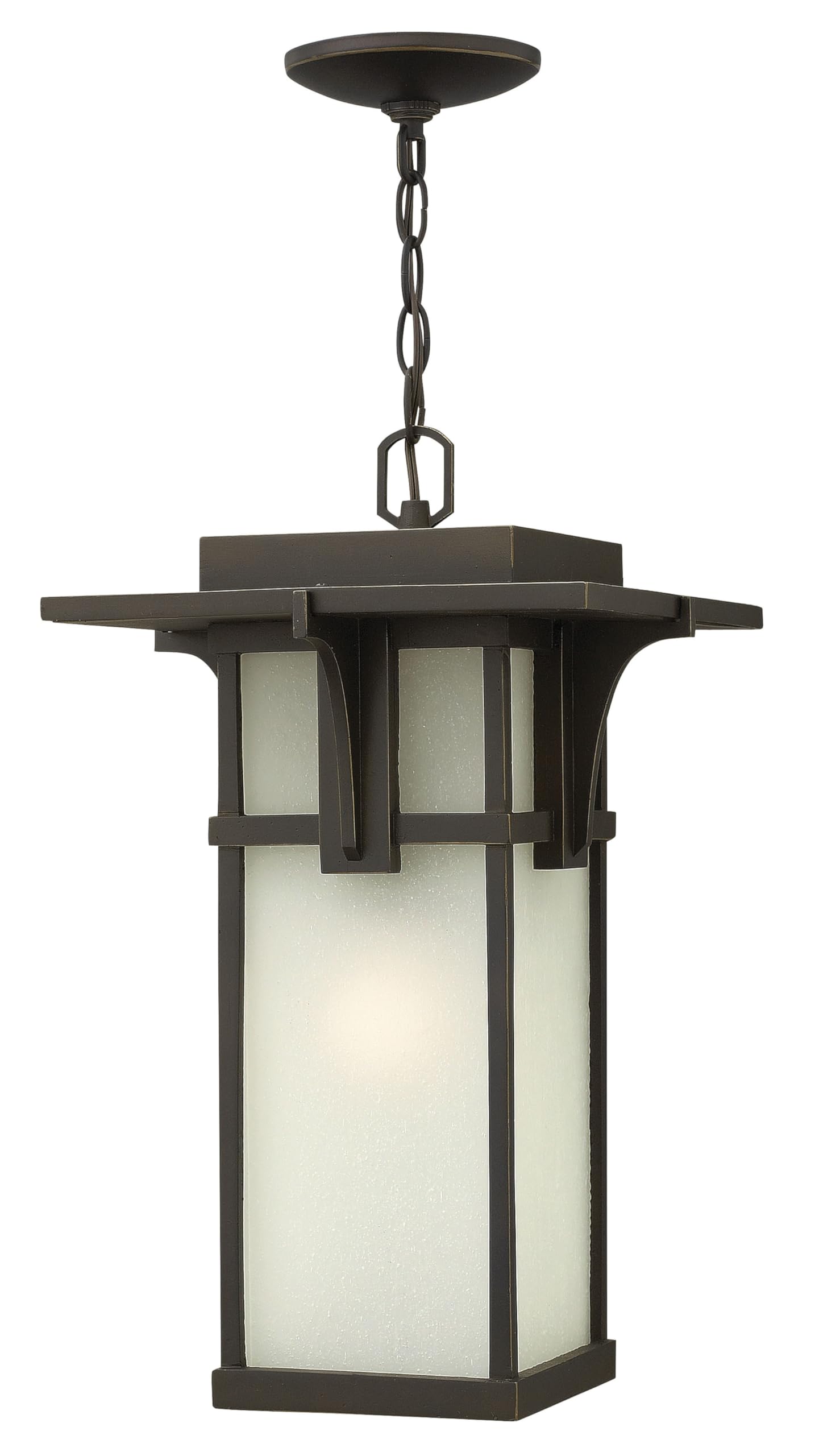 hinkley-manhattan-one-light-large-outdoor-hanging-lantern-oil-rubbed-bronze-etch image 3