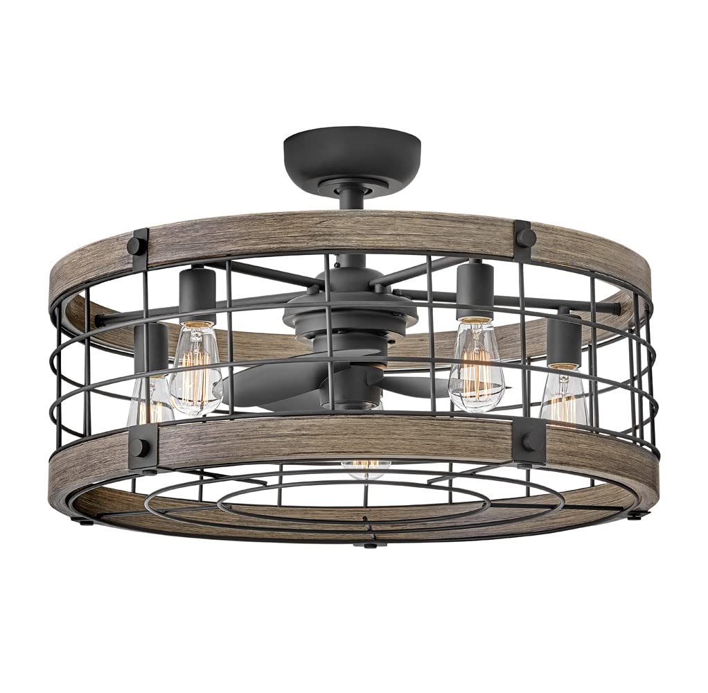 hinkley-bryce-27-led-indoor-smart-fandelier-rustic-semi-flush-fixture-with-14-bl image 5