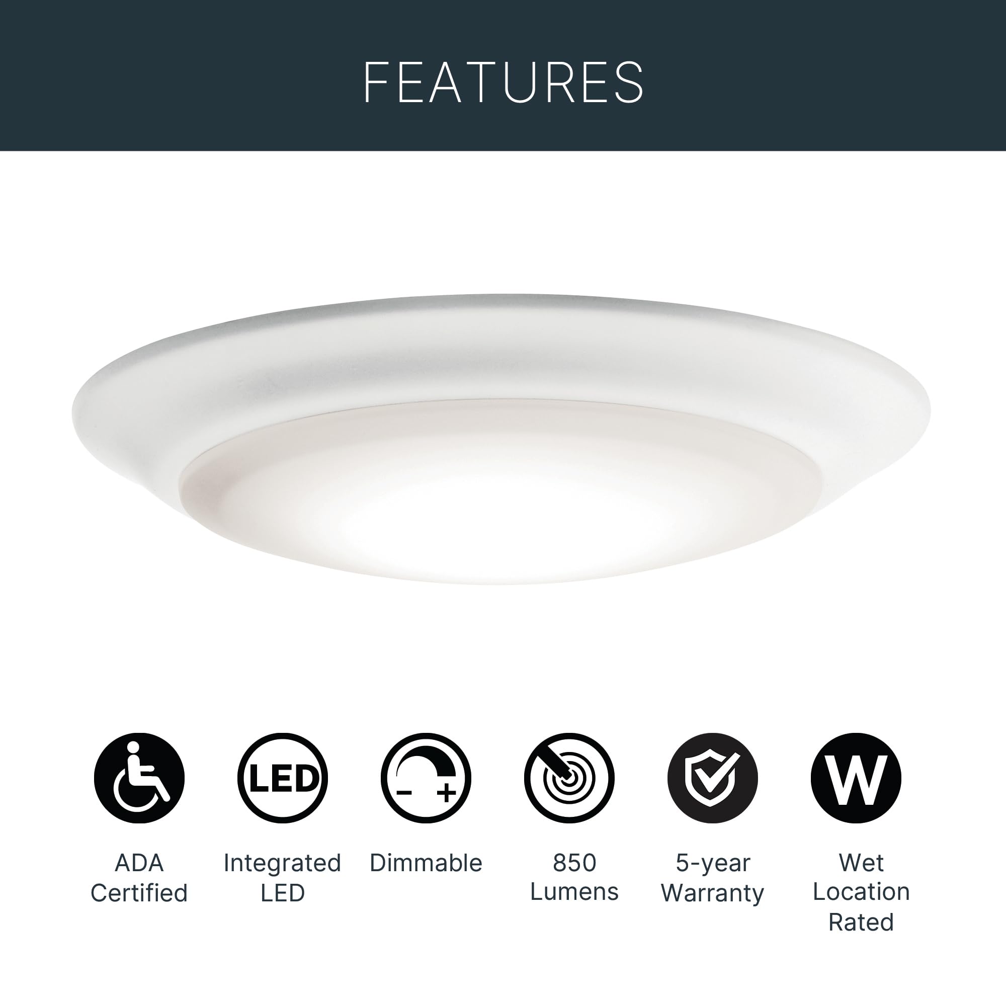 kichler-gen-1-led-downlight-flush-mount-ceiling-light-white-3000k-7-5-inch-43846 image 2