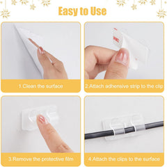 brightown-christmas-light-clips-30-hooks-35-adhesive-strips-for-indoor-outdoor-d image 2