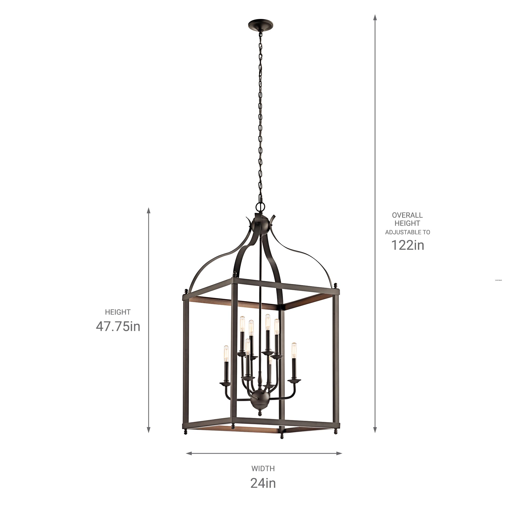kichler-larkin-8-light-foyer-pendant-in-olde-bronze-42591oz image 2