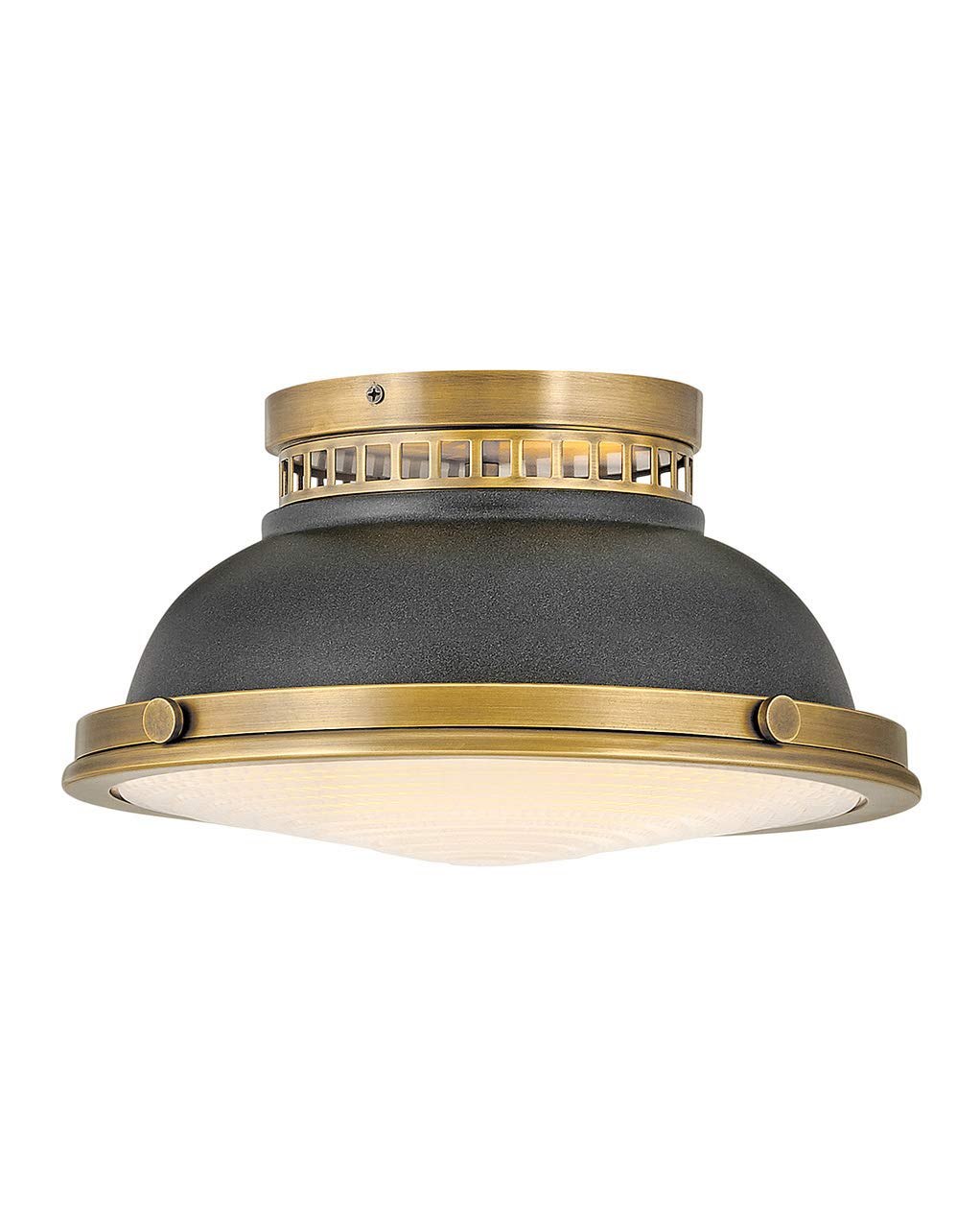 hinkley-emery-small-two-light-flush-mount-ceiling-light-dome-shaped-etched-holop image 1