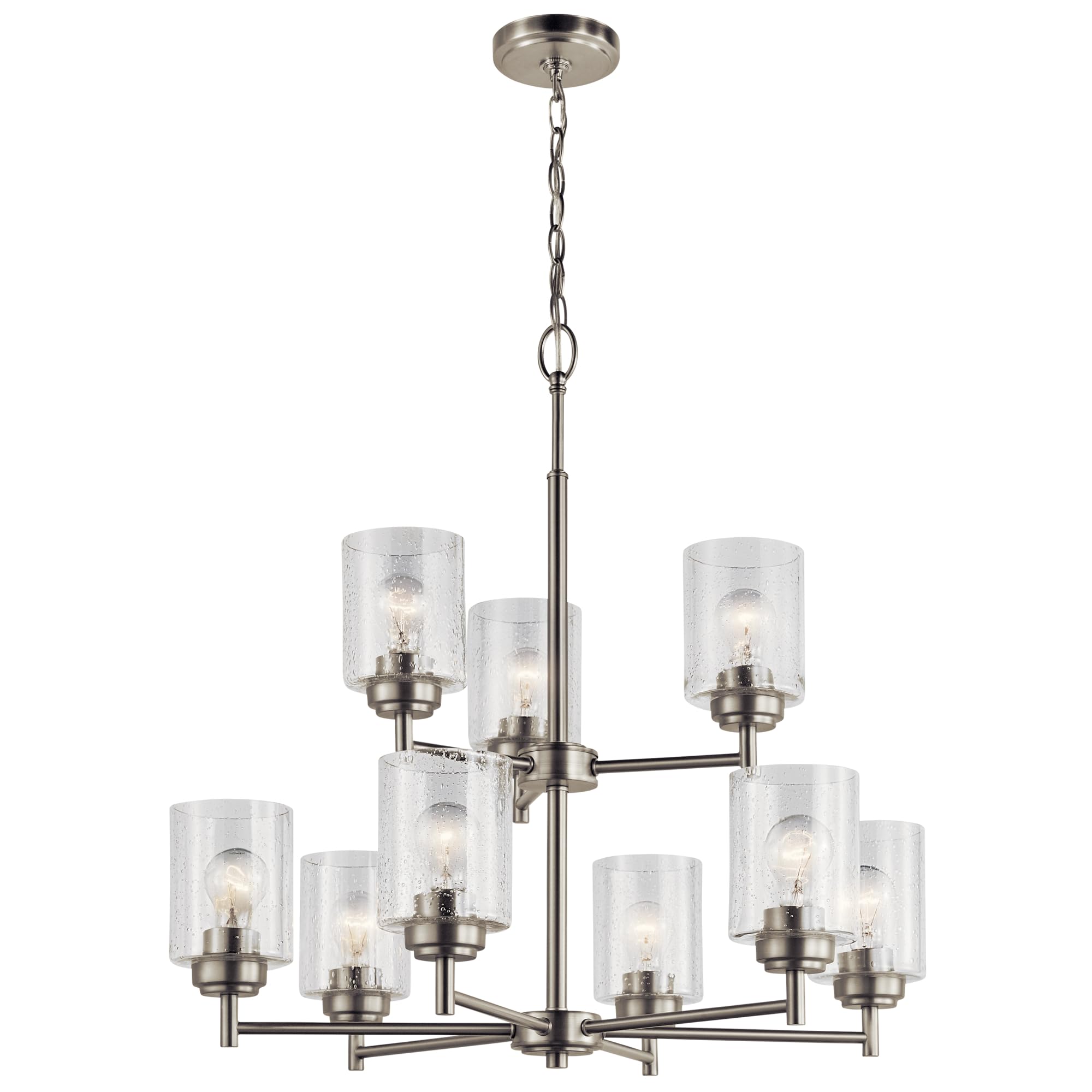 kichler-winslow-27-9-light-2-tier-chandelier-in-brushed-nickel-with-clear-seeded image 1