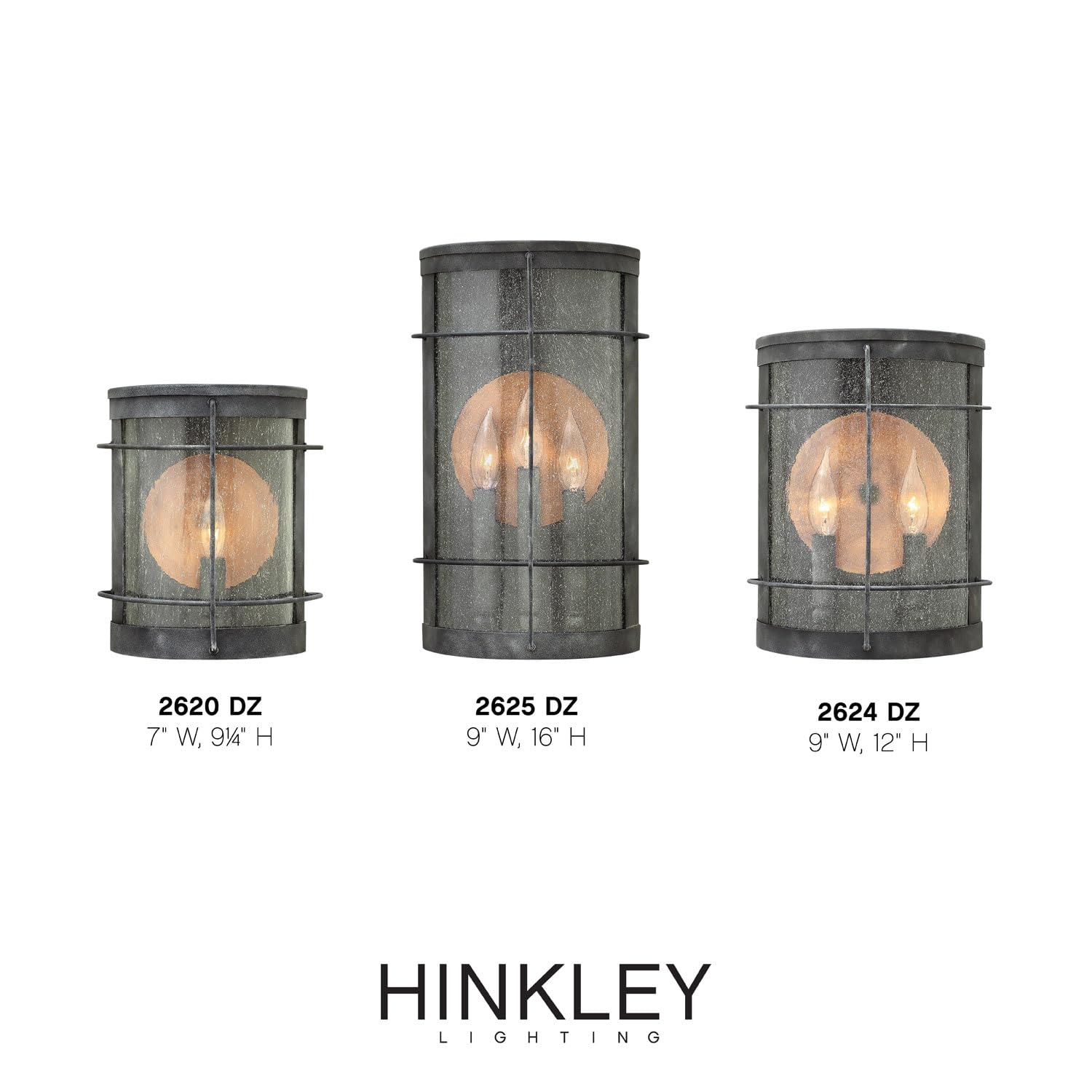 hinkley-newport-collection-two-light-small-outdoor-wall-mount-aged-zinc image 4