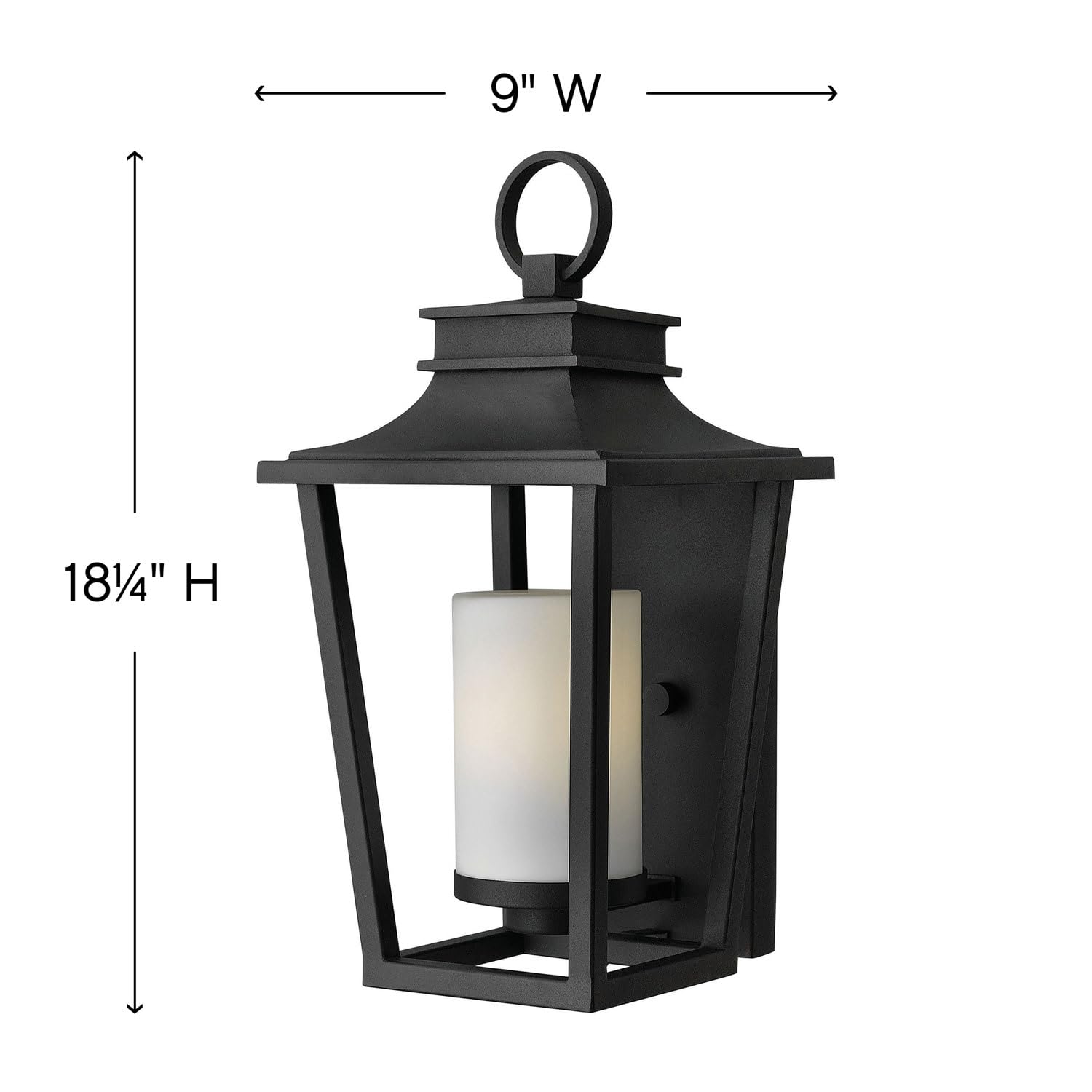 hinkley-sullivan-one-light-small-outdoor-wall-mount-black-finish image 2