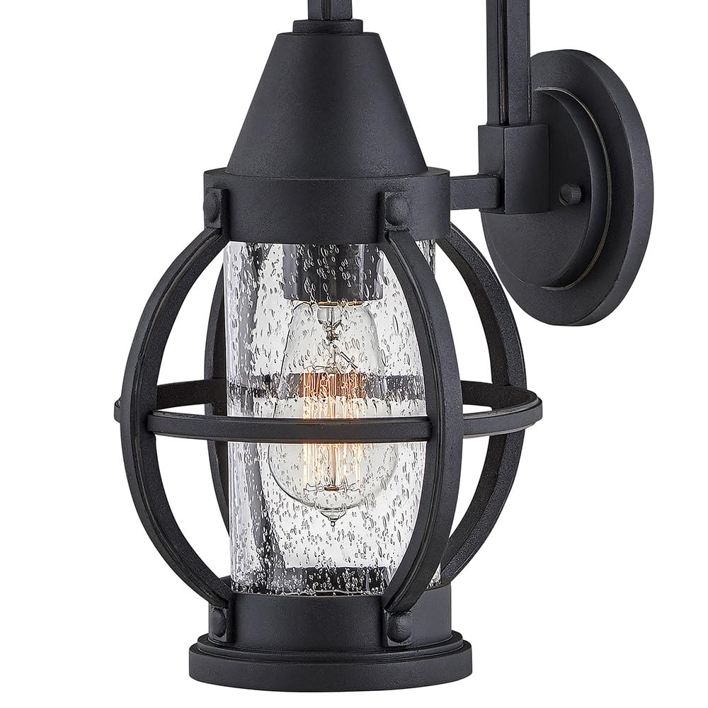 hinkley-chatham-single-light-wall-mount-outdoor-lantern-composite-clear-seedy-gl image 5