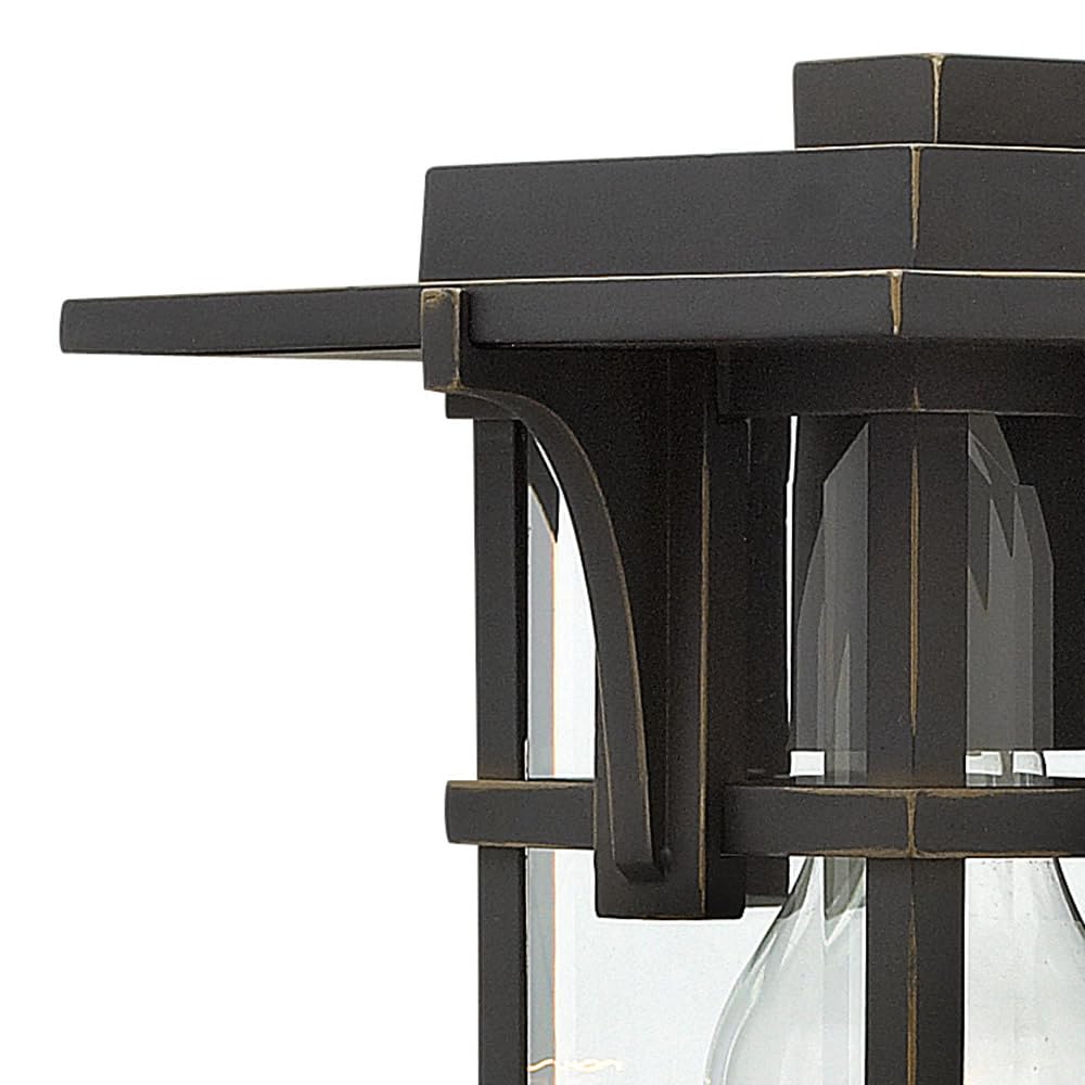 hinkley-manhattan-single-light-outdoor-wall-mount-lantern-aluminum-clear-beveled image 5