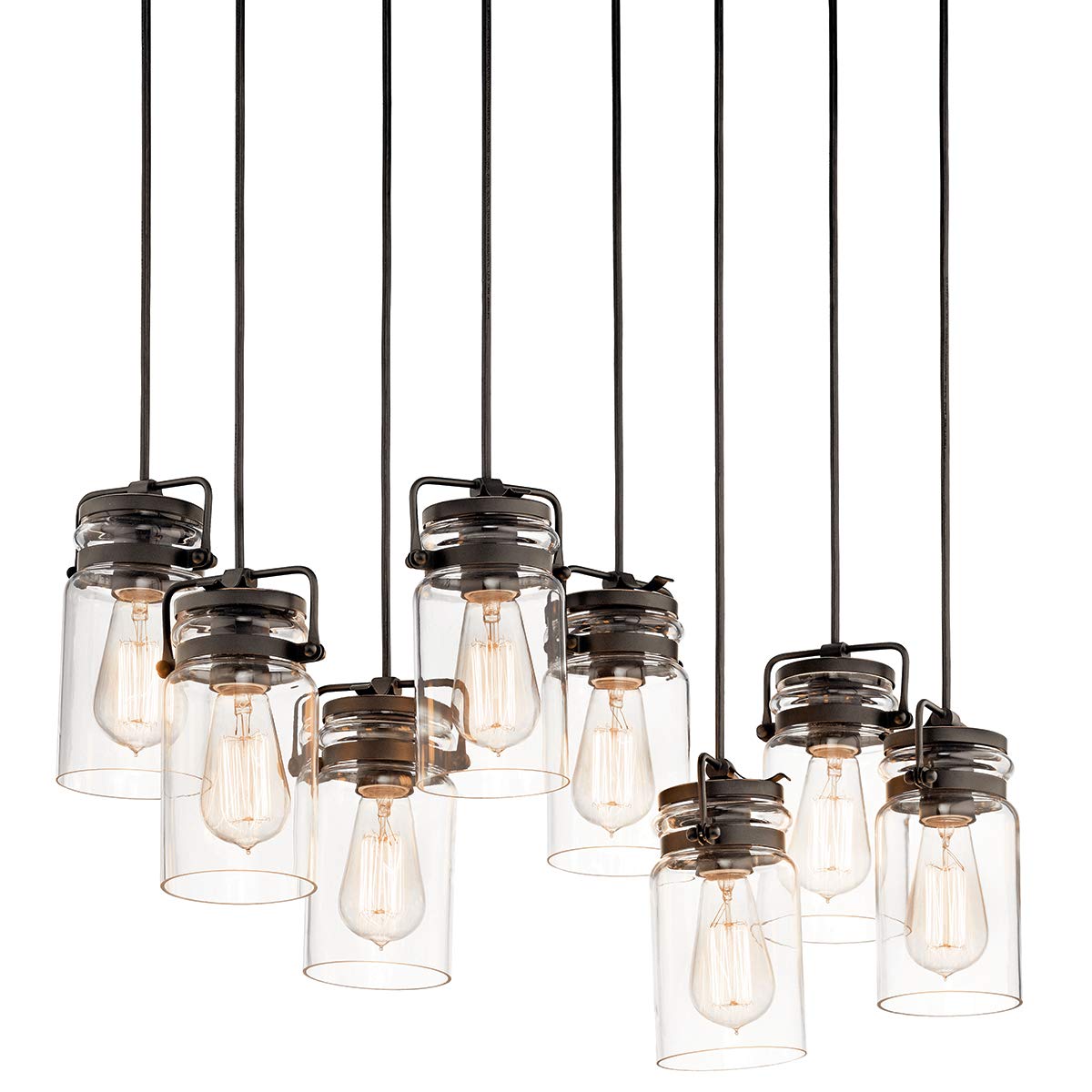 kichler-brinley-8-light-linear-chandelier-olde-bronze-clear-glass-25-5 image 8