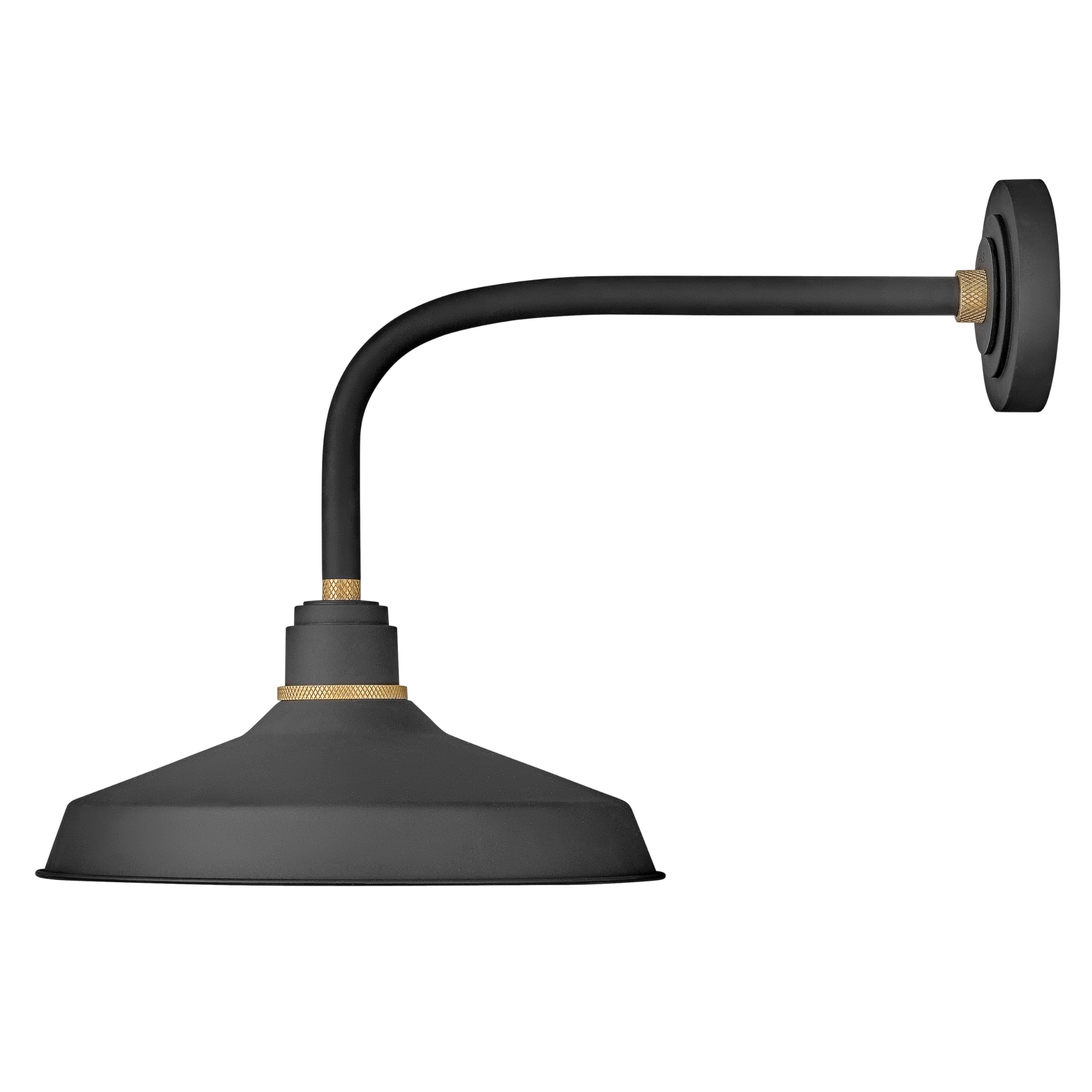 hinkley-foundry-classic-medium-straight-arm-barn-light-textured-black-with-brass image 5