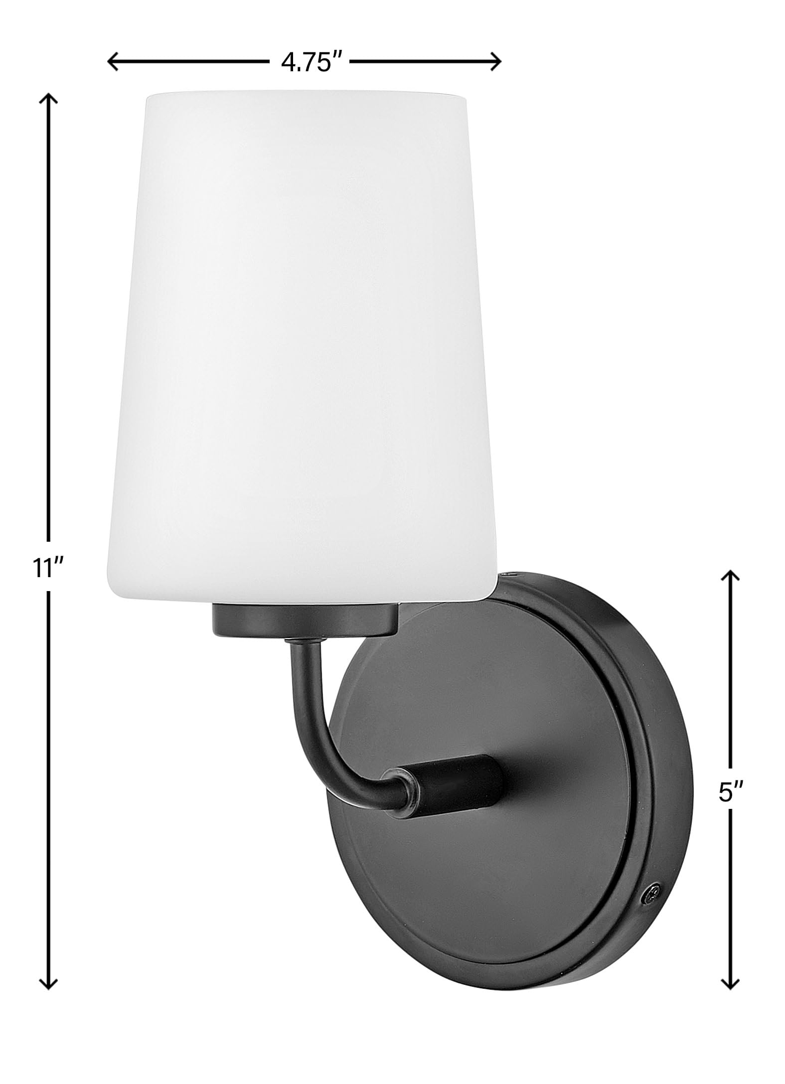 hinkley-kline-single-bath-vanity-light-with-etched-opal-glass-shade-black-853450 image 2