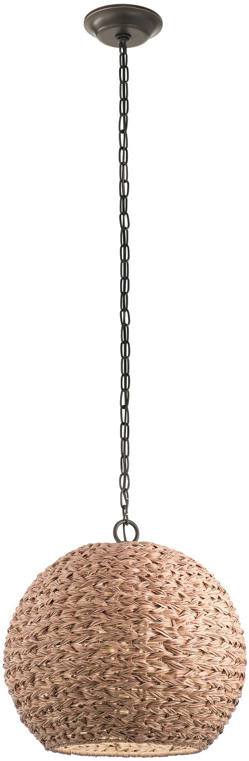 kichler-palisades-49809oznw-one-light-outdoor-pendant-olde-bronze image 1