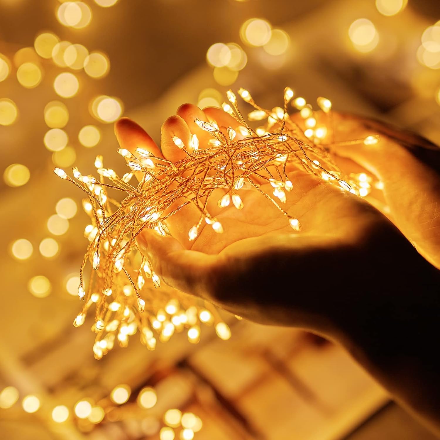 brightown-10ft-200led-firecracker-cluster-string-lights-copper-wire-8-modes-warm image 8