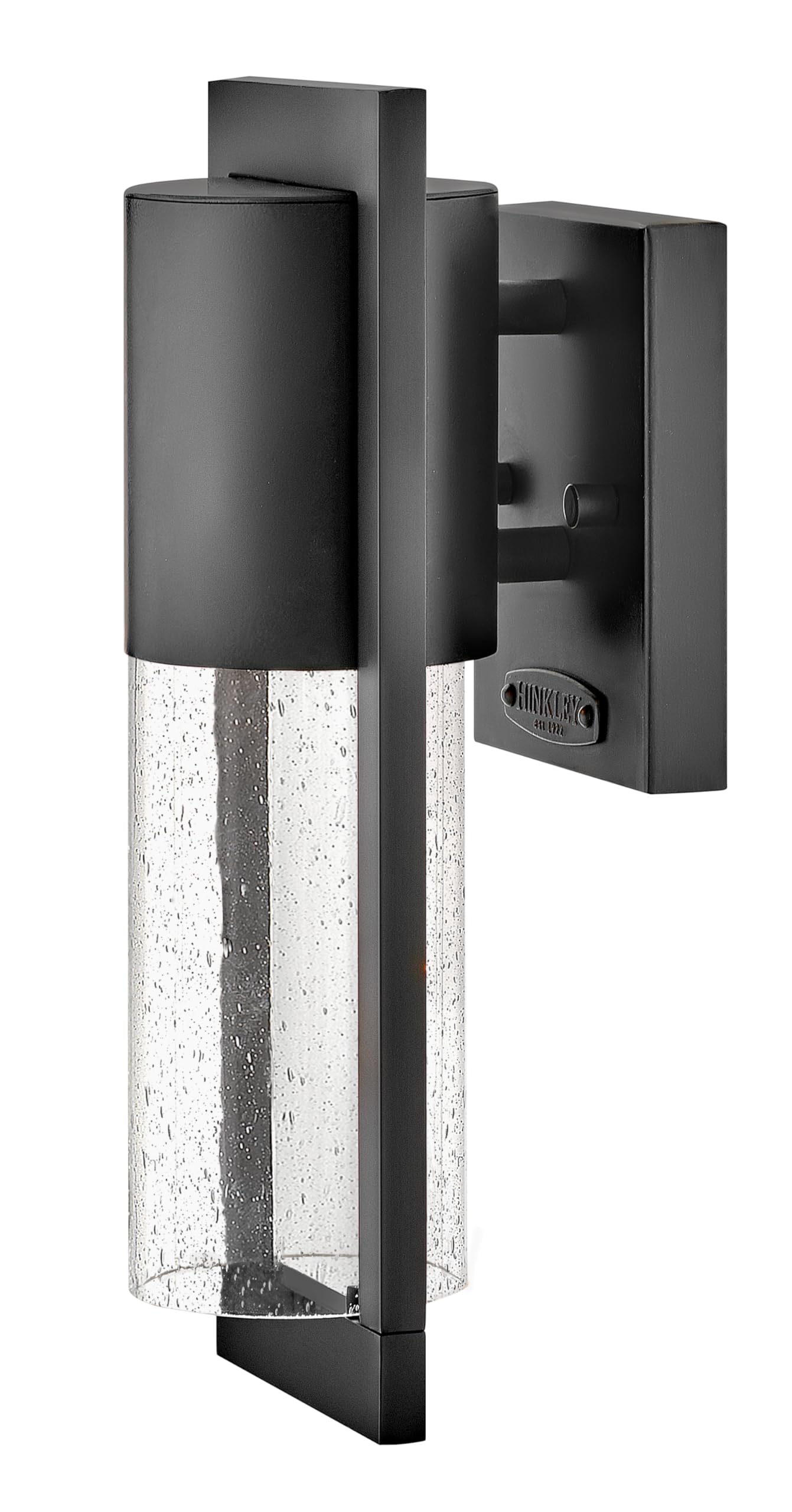 hinkley-shelter-small-wall-mount-outdoor-lantern-led-included-black-finish-dark- image 1