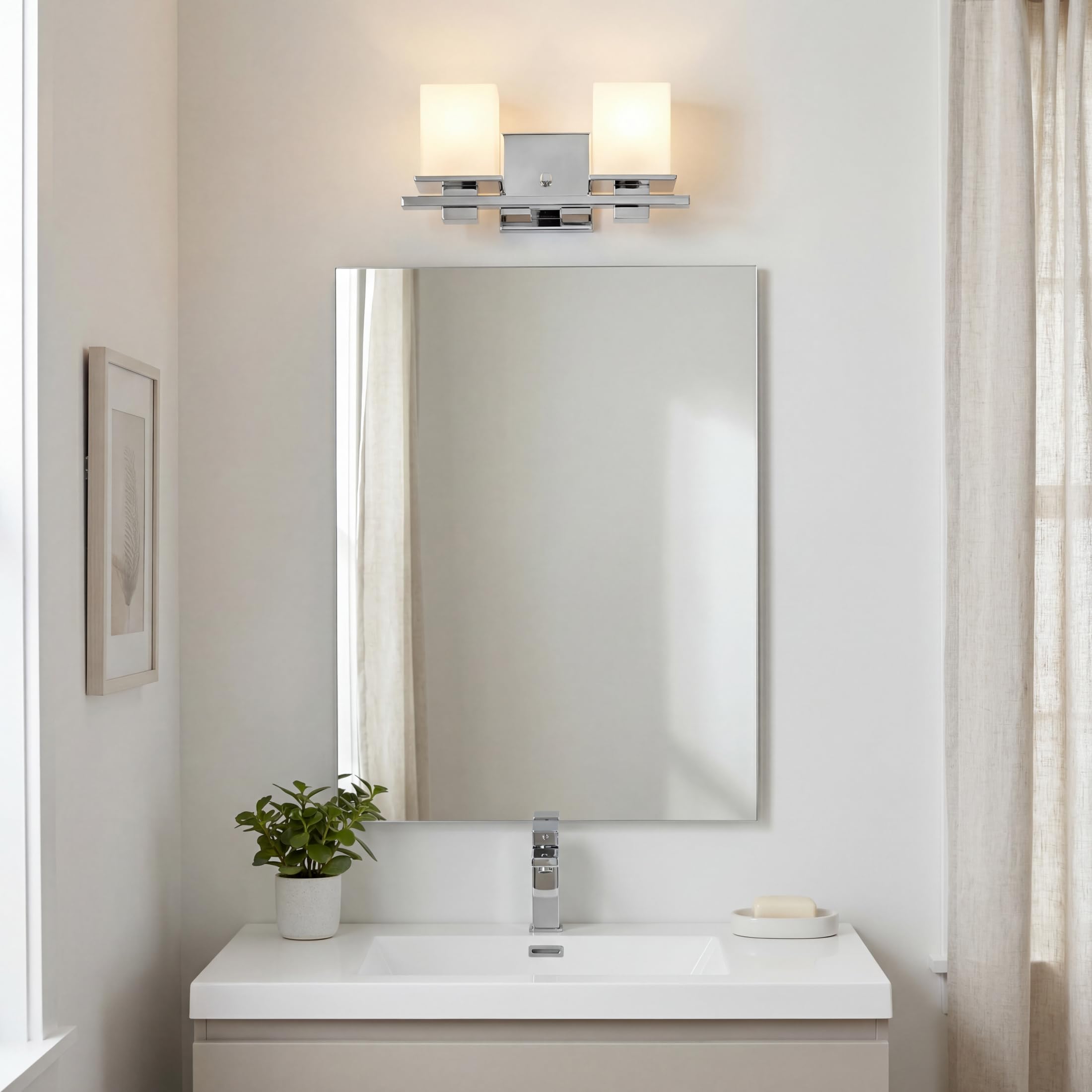 kichler-tully-2-light-chrome-bathroom-vanity-light-model-45150ch-with-satin-etch image 7