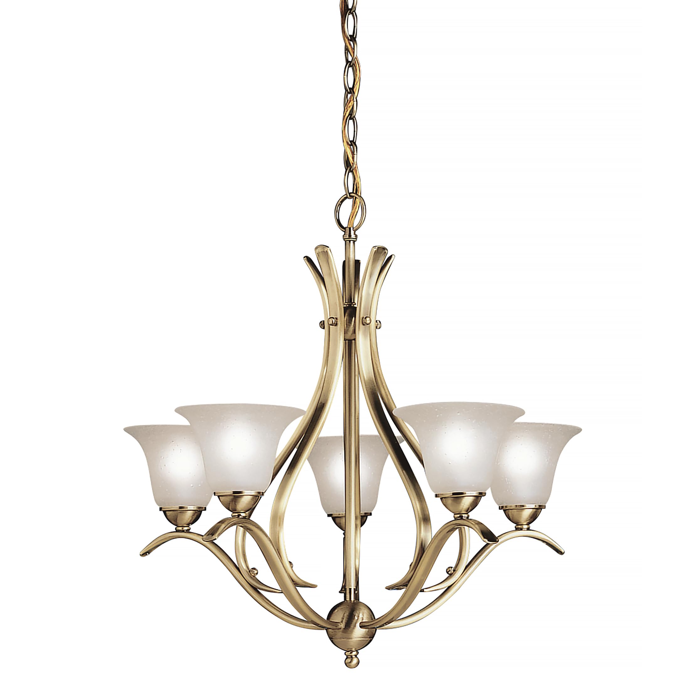kichler-dover-5-light-chandelier-antique-brass image 1