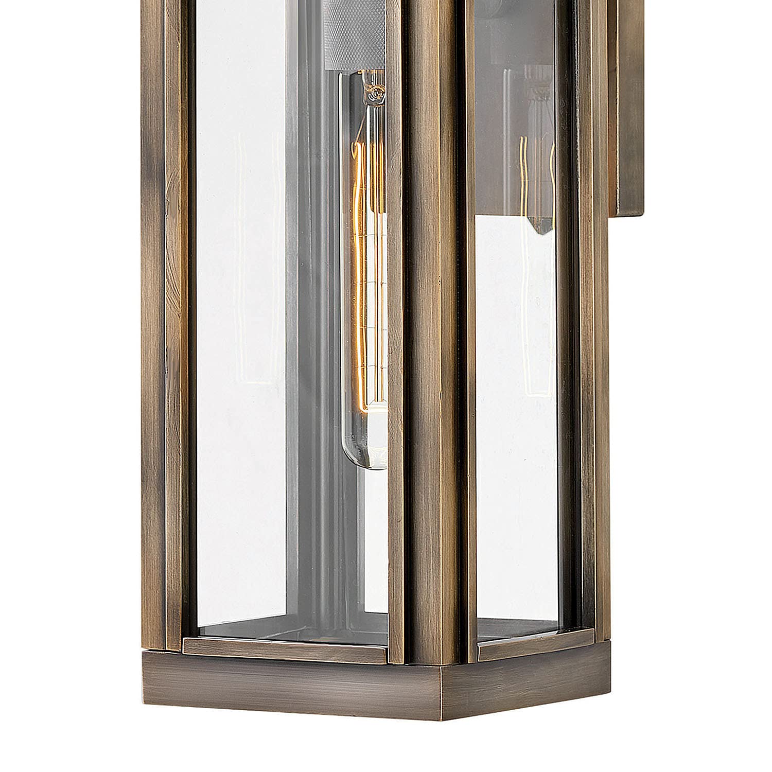 hinkley-sag-harbor-one-light-outdoor-small-wall-lantern-burnished-bronze-with-cl image 5