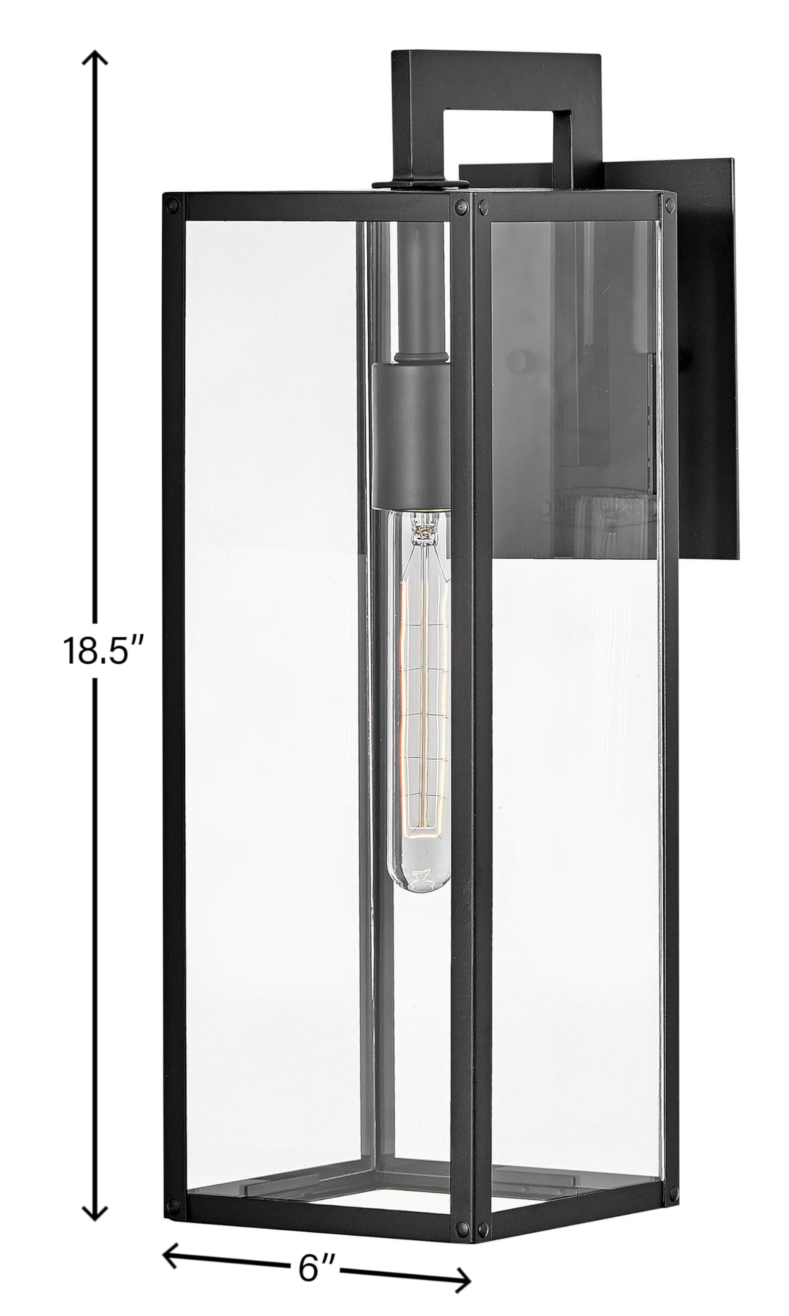 hinkley-max-2594bk-medium-outdoor-wall-mount-lantern-hand-welded-aluminum-frame- image 6