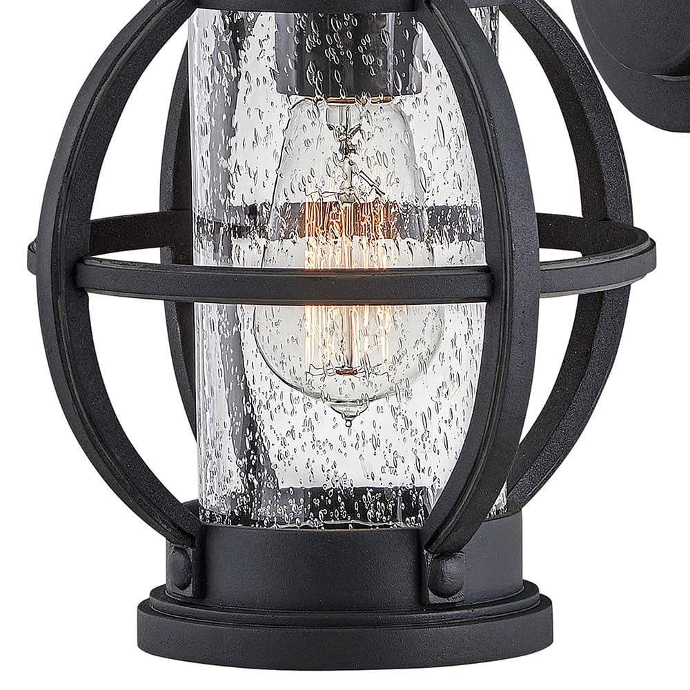 hinkley-chatham-single-light-wall-mount-outdoor-lantern-composite-clear-seedy-gl image 7