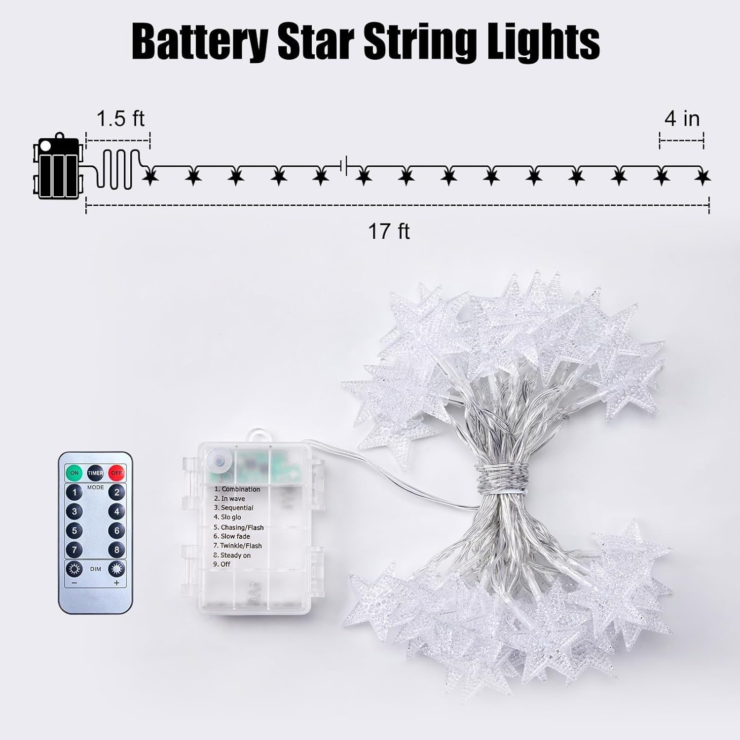 brightown-17ft-50-led-battery-operated-star-string-lights-with-remote-timer-warm image 7