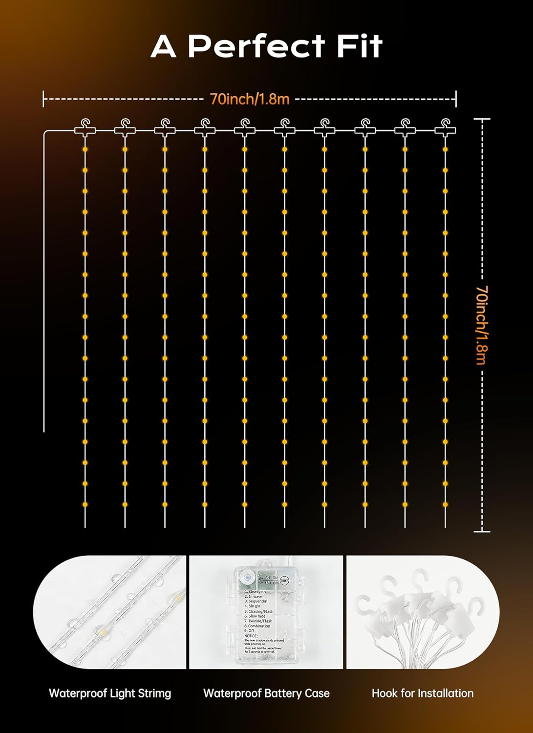 brightown-70-inch-180-led-battery-operated-shower-curtain-lights-warm-white-with image 2