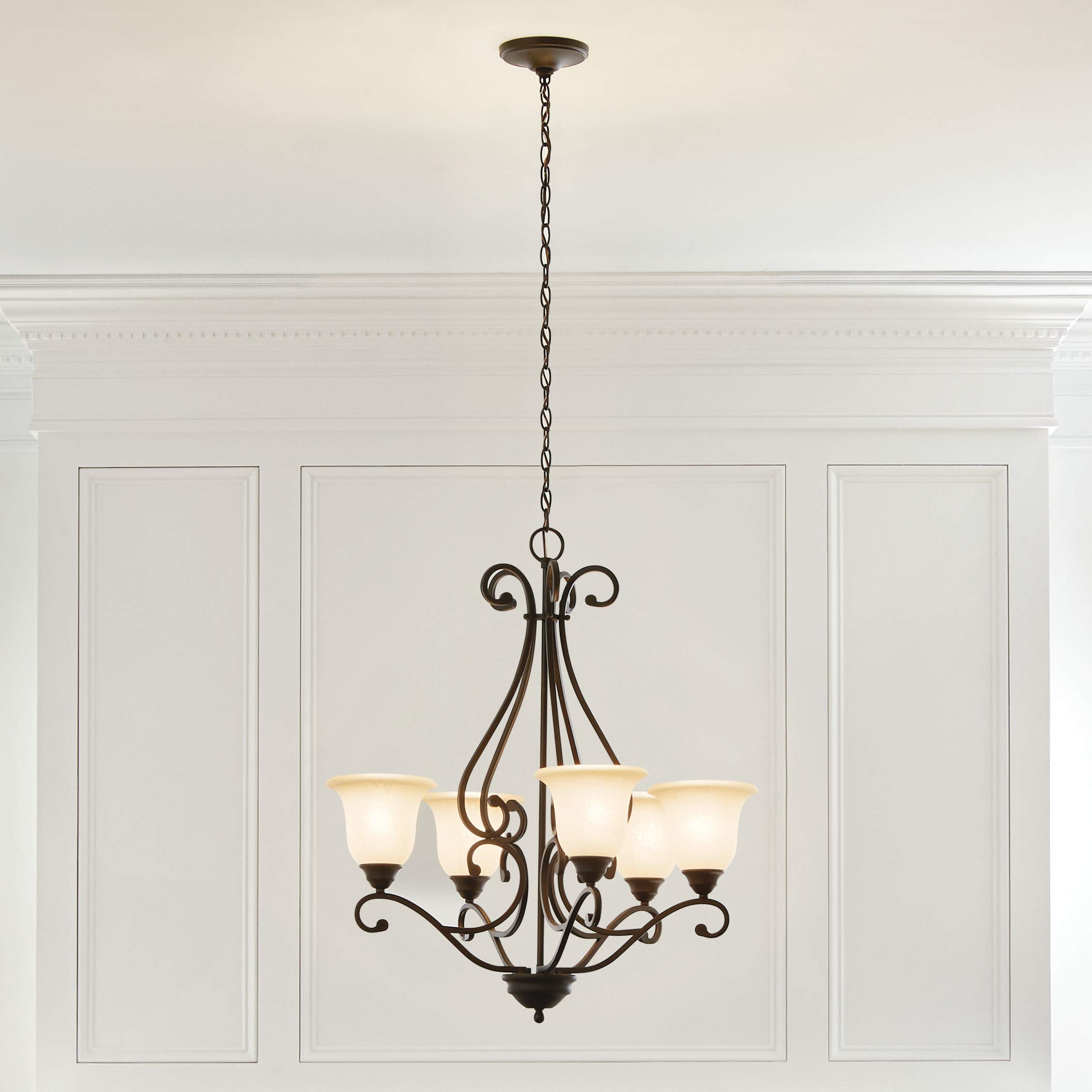 kichler-camerena-5-light-chandelier-olde-bronze-31-25-inch-white-scavo-glass-wit image 2