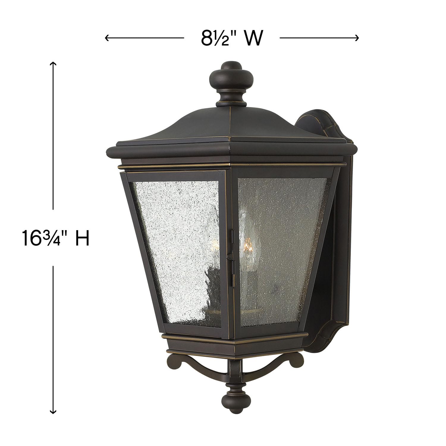 hinkley-lincoln-two-light-wall-mount-outdoor-lantern-oil-rubbed-bronze-tradition image 2