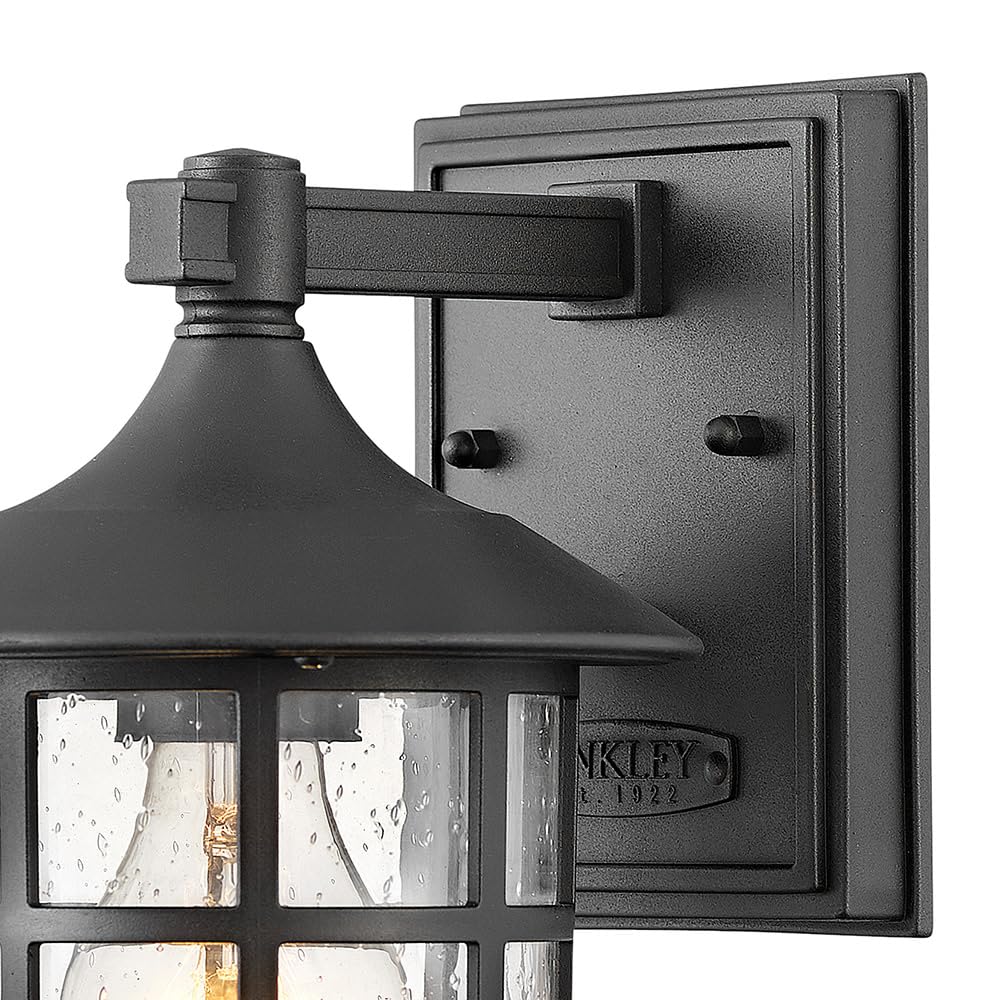hinkley-freeport-small-wall-mount-outdoor-lantern-textured-black-finish-composit image 2