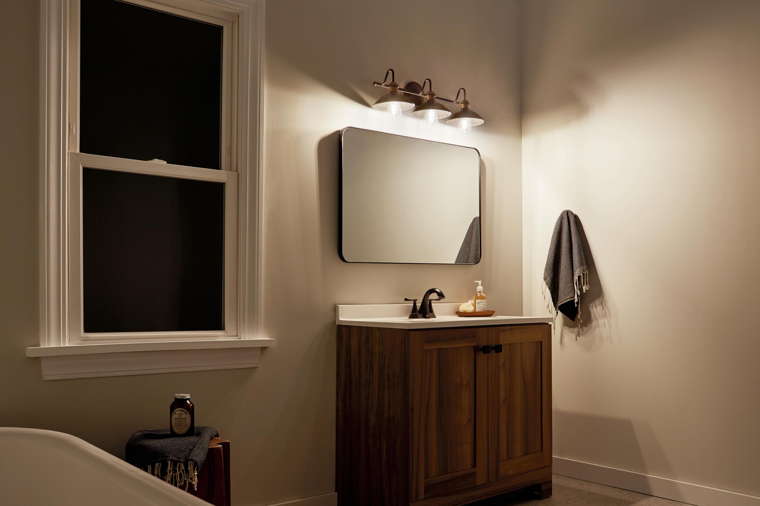 kichler-clyde-3-light-industrial-vanity-light-in-olde-bronze-with-globe-shades image 6