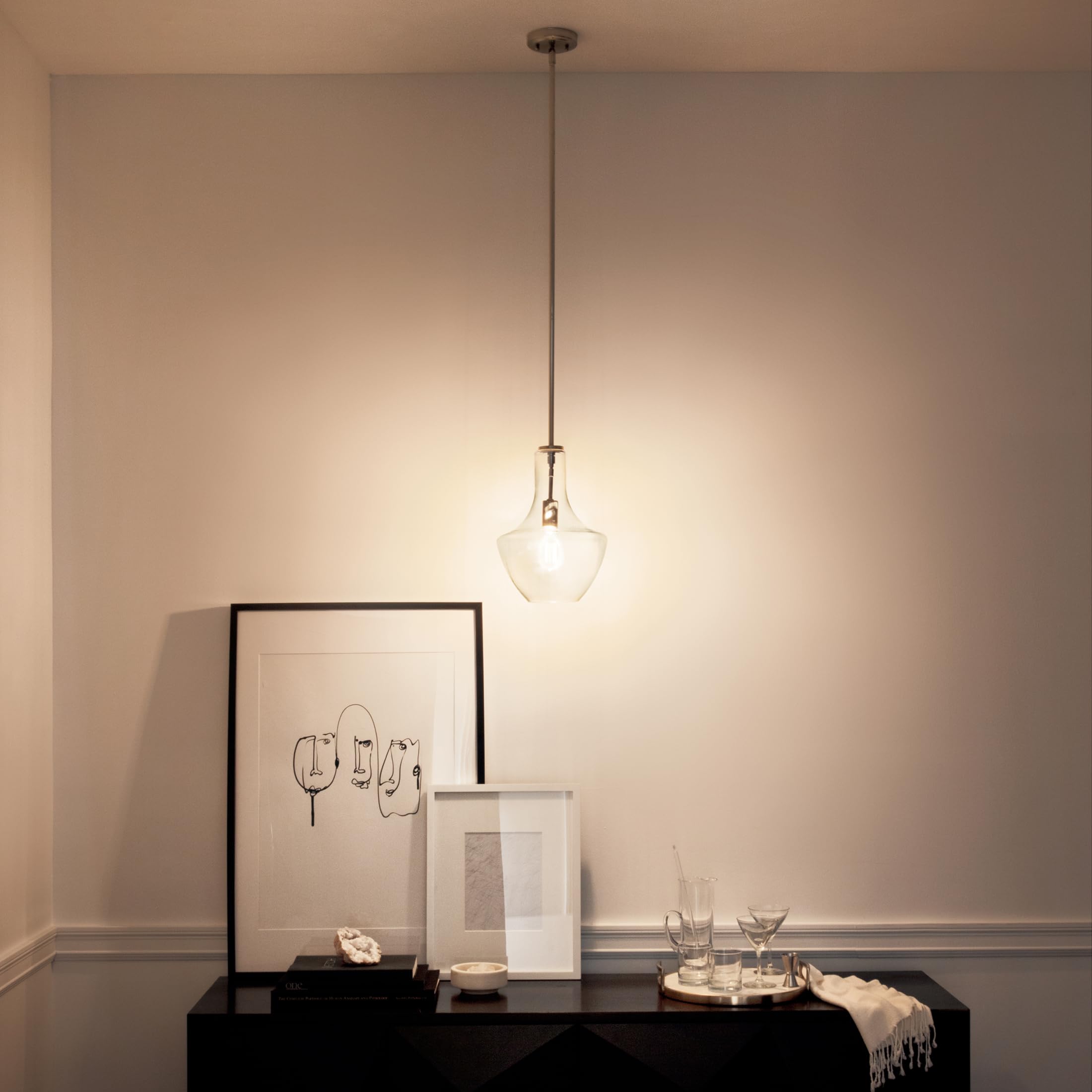 kichler-everly-bell-pendant-light-seeded-glass-brushed-nickel-model-42141nics image 7