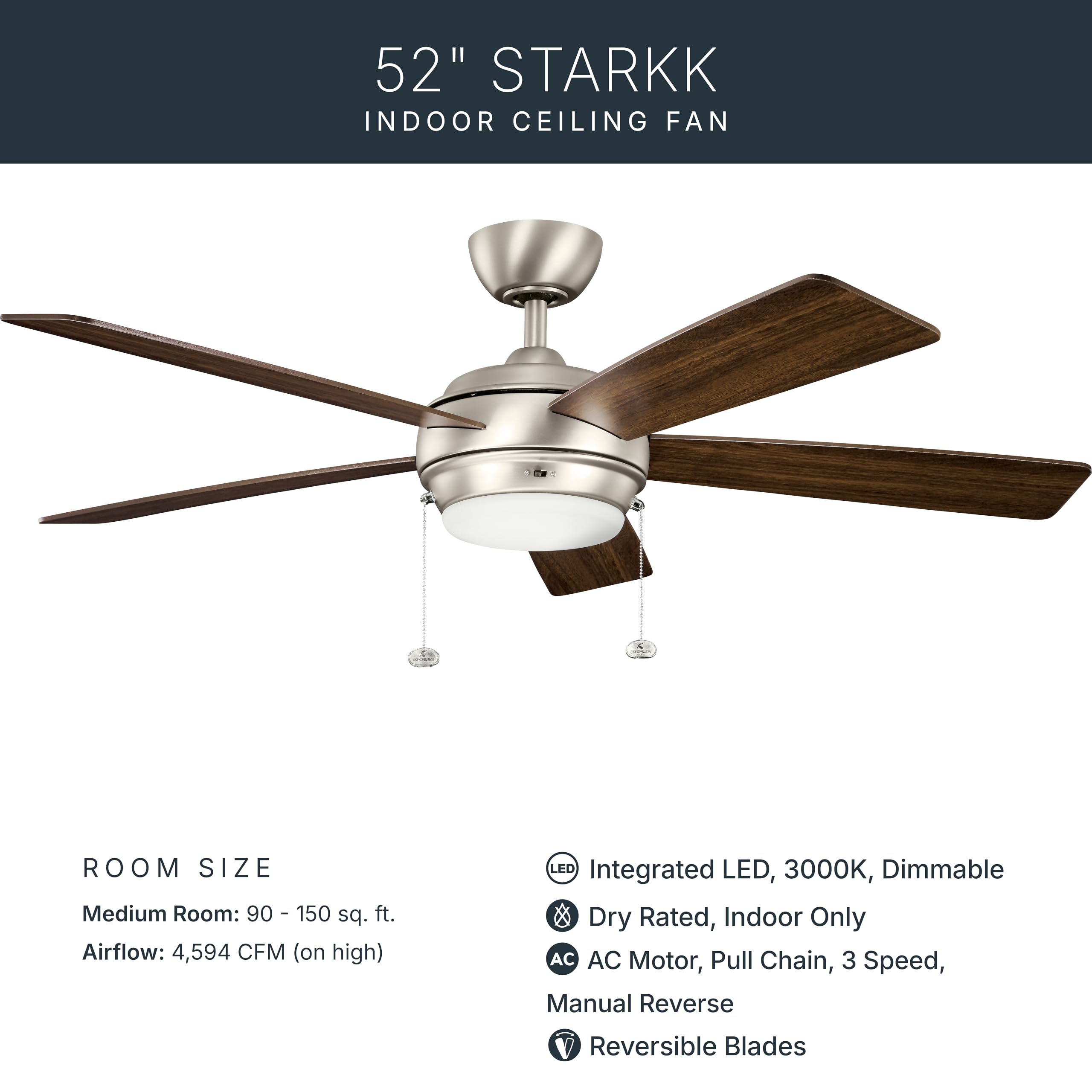 kichler-starkk-52-ceiling-fan-with-led-light-brushed-nickel-reversible-blades image 4