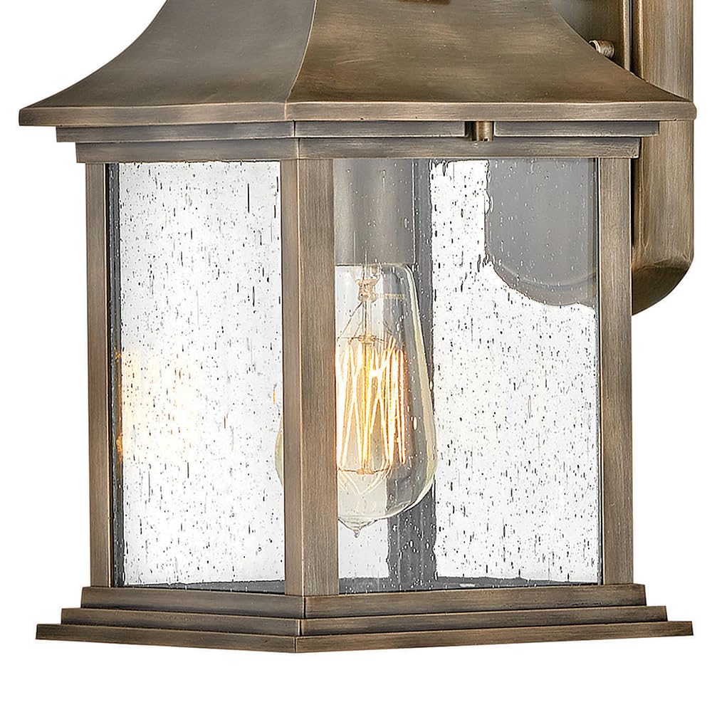 hinkley-grant-one-light-outdoor-wall-mount-burnished-bronze-clear-seedy-glass image 4