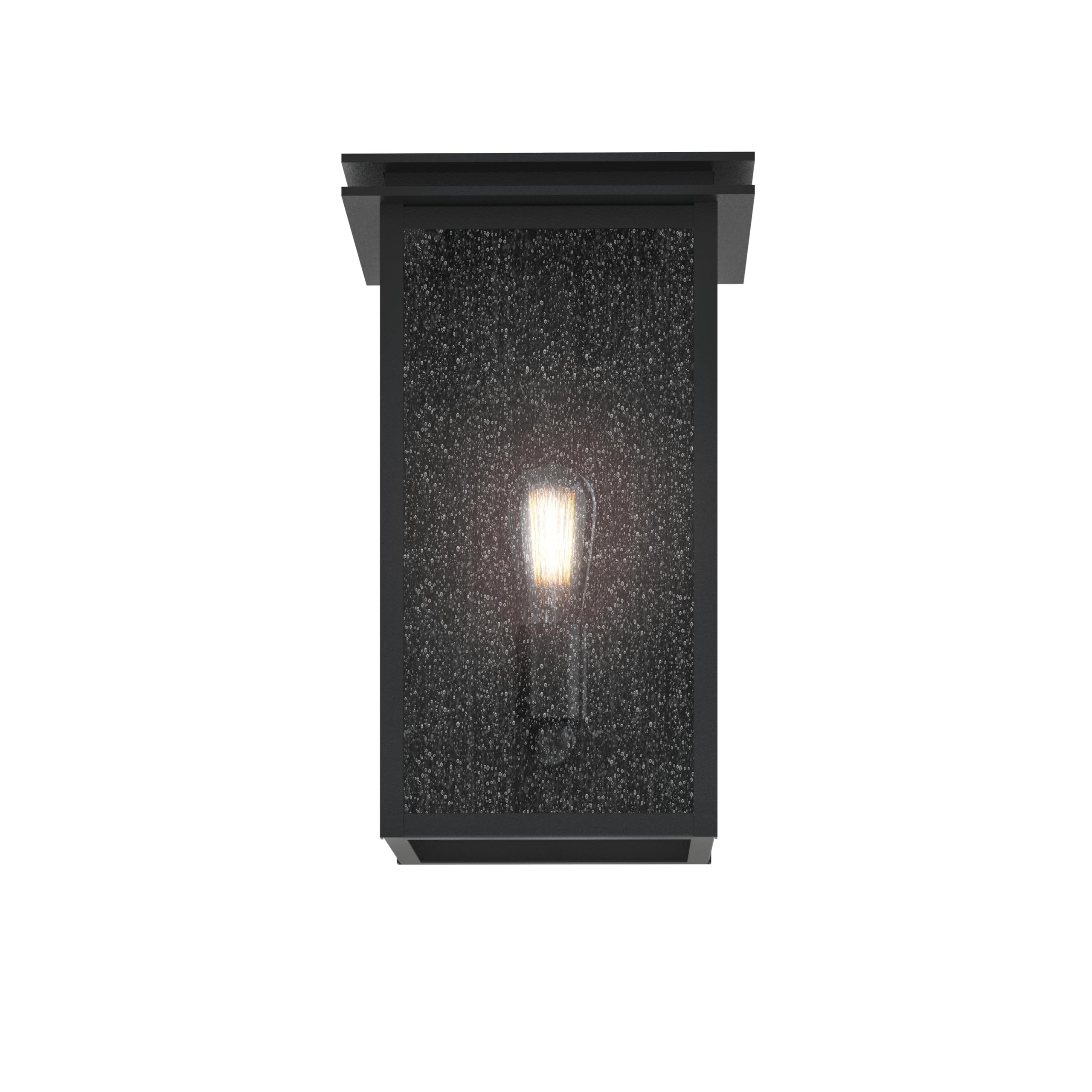 kichler-arkville-outdoor-wall-light-textured-black-clear-seeded-glass-8-5-x-14 image 2