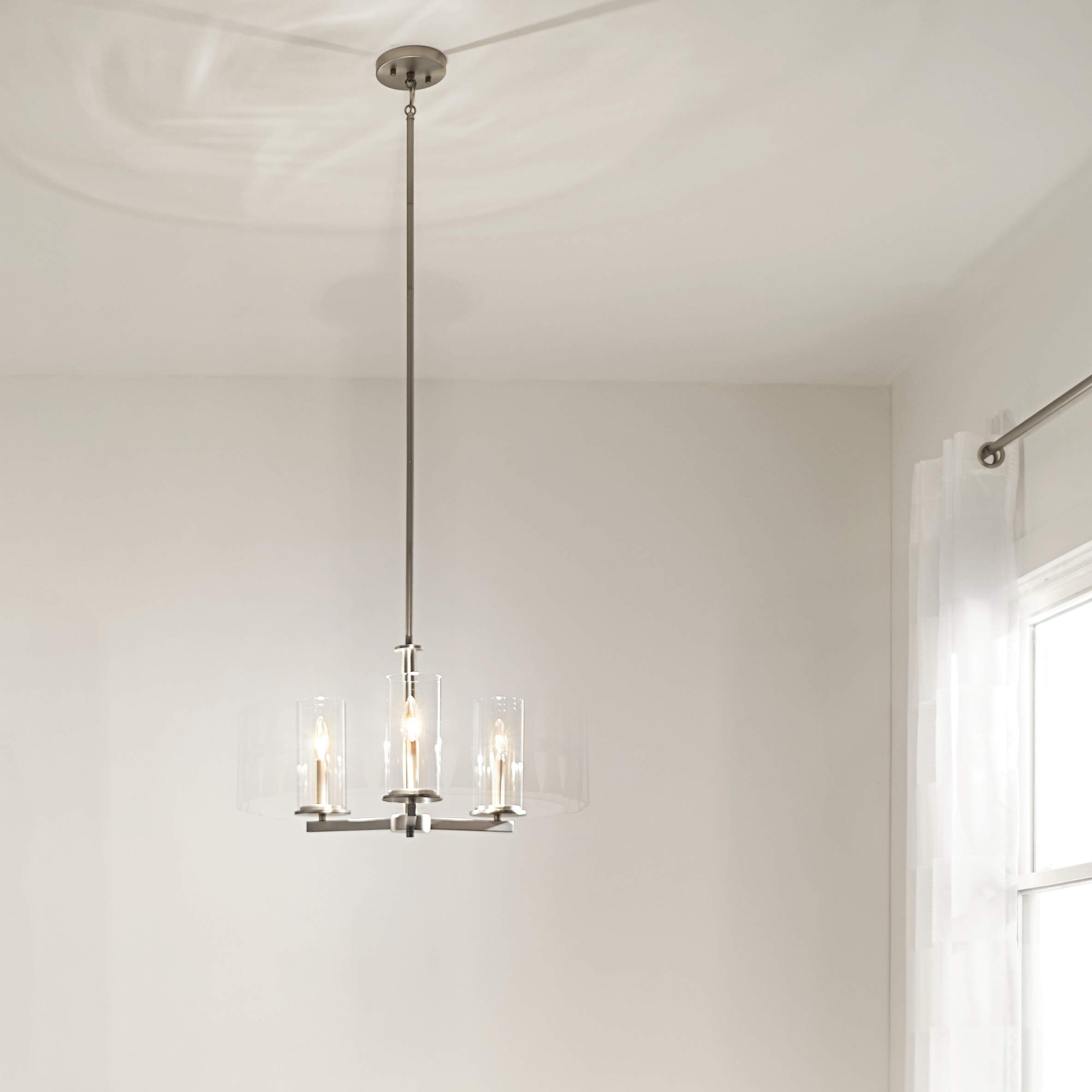 kichler-crosby-3-light-convertible-chandelier-brushed-nickel image 7