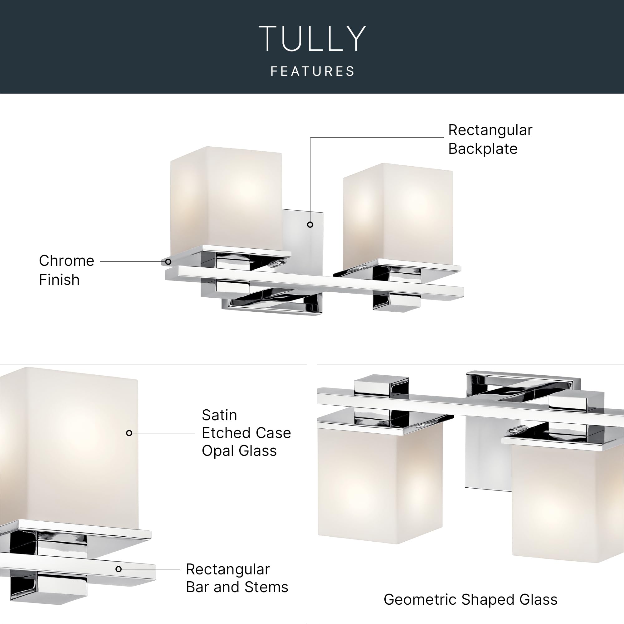 kichler-tully-2-light-chrome-bathroom-vanity-light-model-45150ch-with-satin-etch image 4