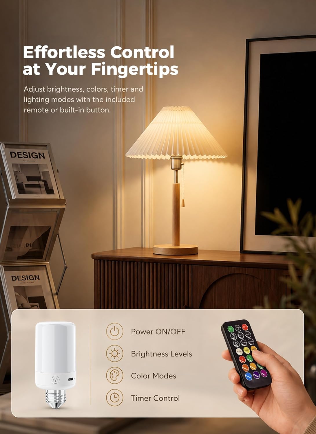 brightown-rechargeable-e26-light-bulbs-2-pack-with-remote-5200mah-9-rgb-colors-t image 7