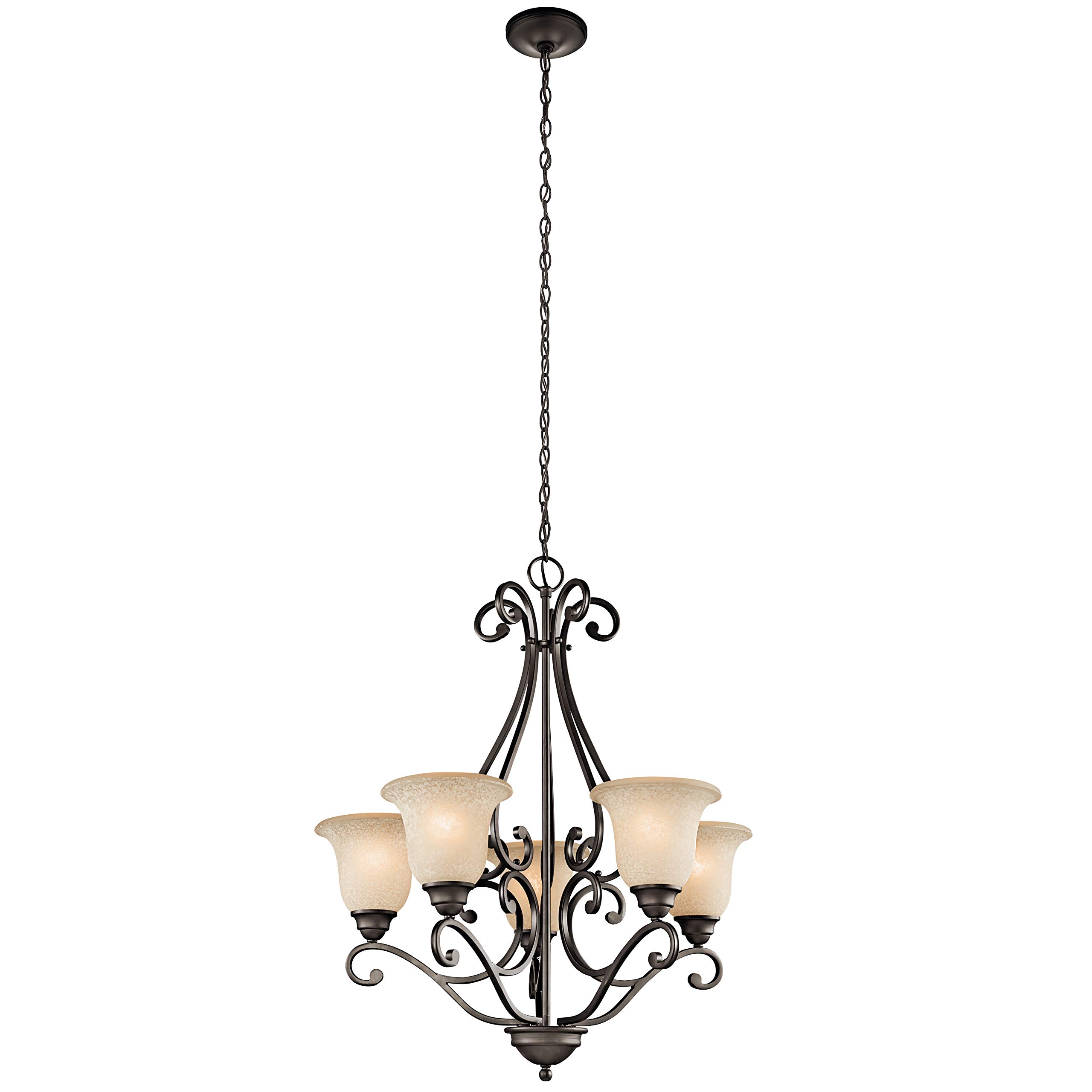 kichler-camerena-5-light-chandelier-olde-bronze-31-25-inch-white-scavo-glass-wit image 4
