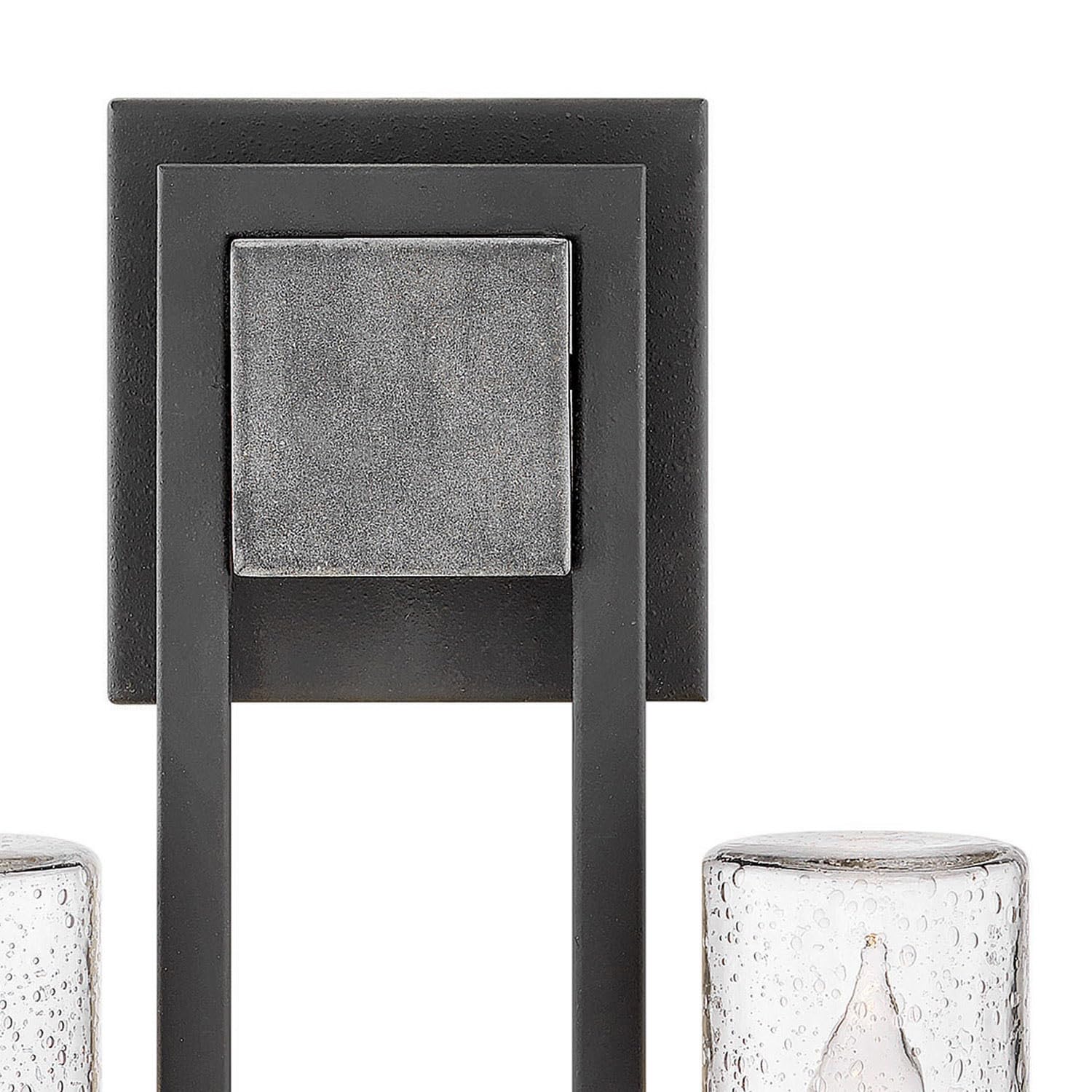 hinkley-sawyer-2-light-led-outdoor-wall-lantern-aged-zinc-distressed-black-clear image 4